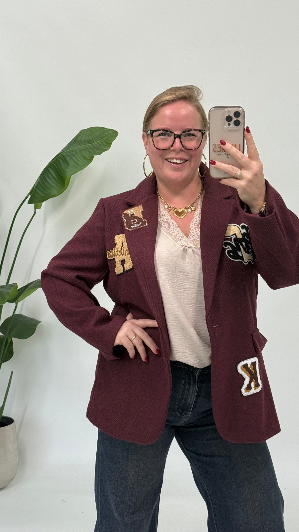VISGRAAT BLAZER BURGUNDY