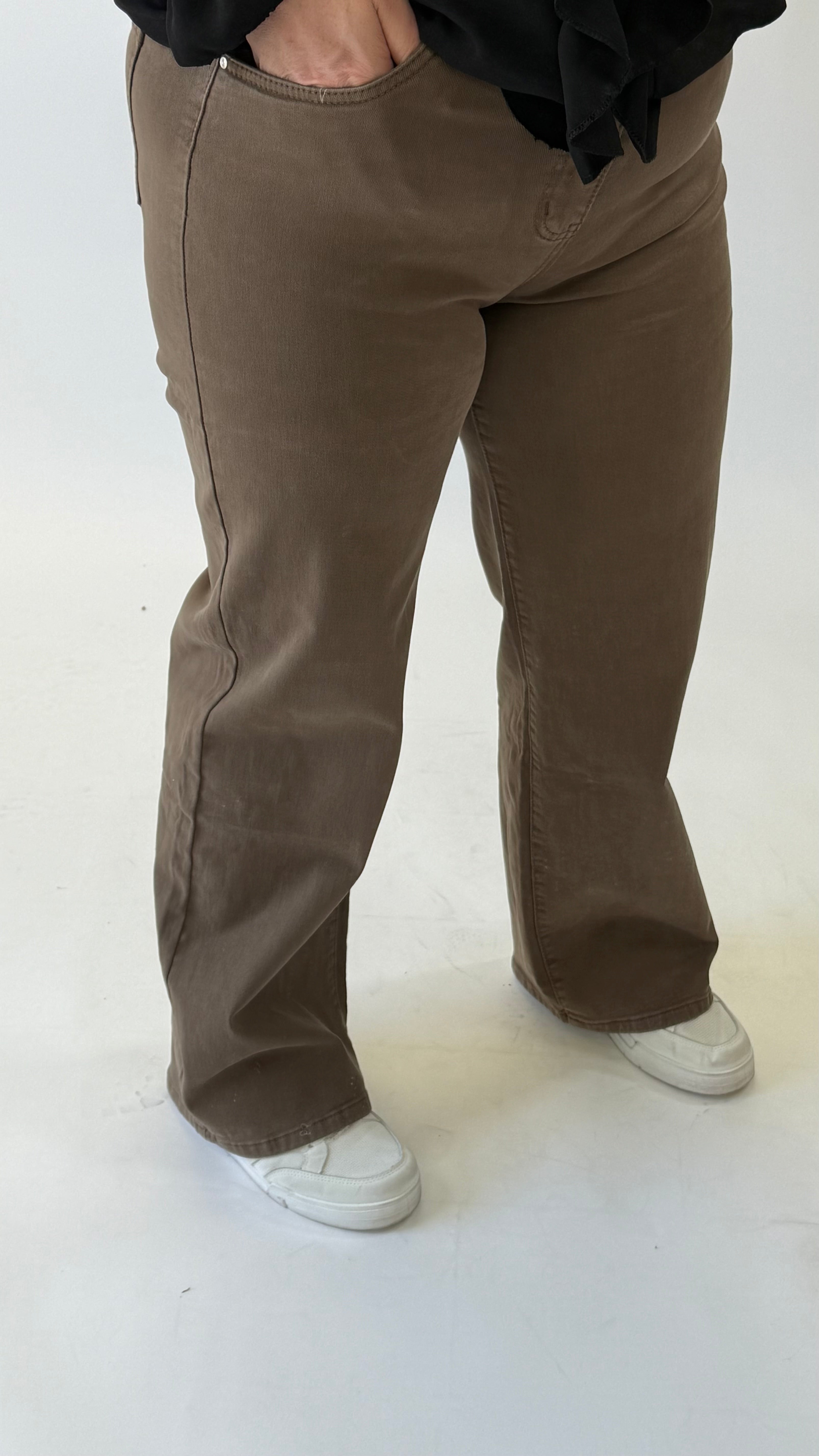 MOM WIDE LEG JEANS MERK GOODIES DJ2456 (40 bis 48) - GRAU