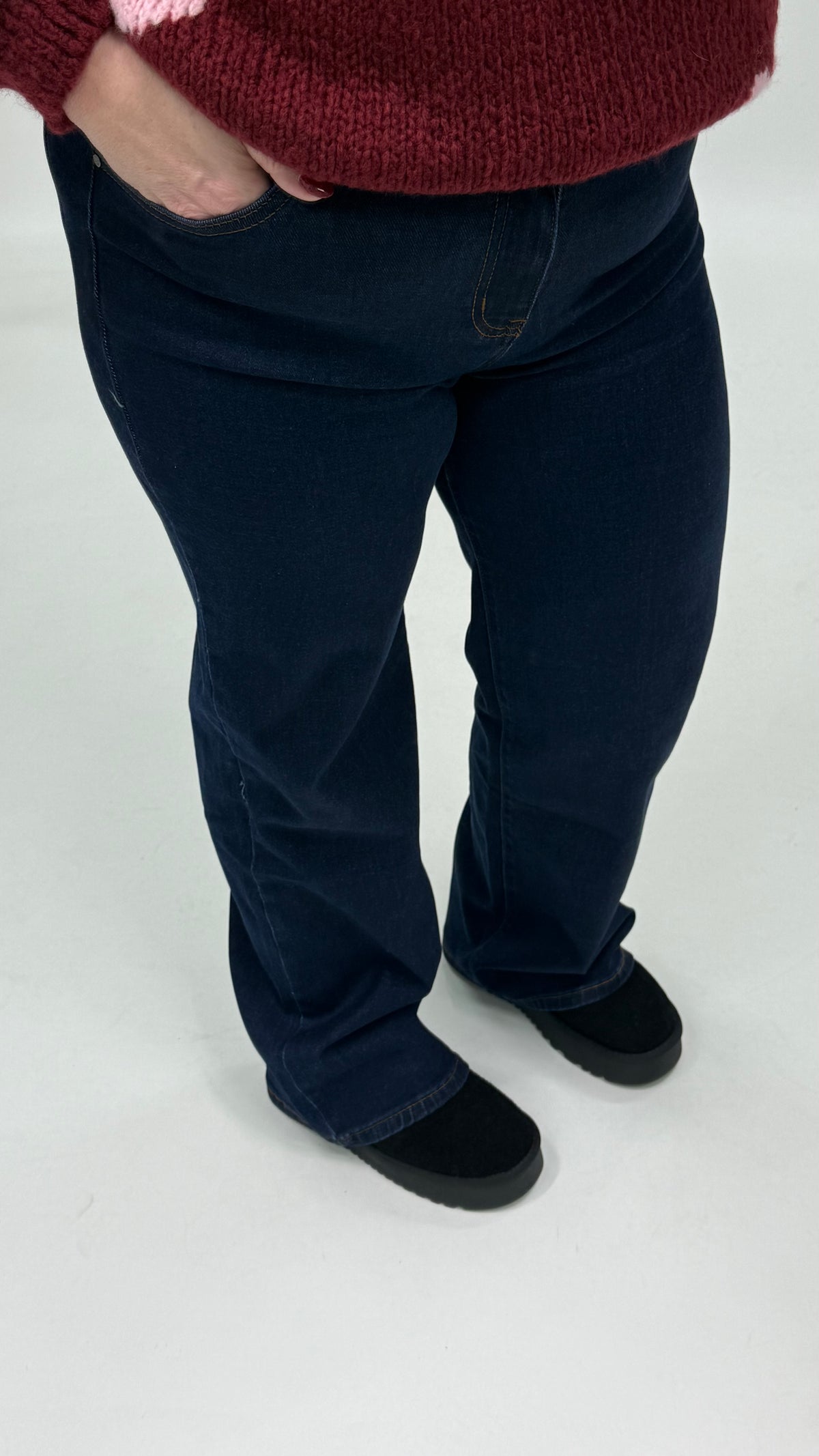 GOODIES WIDE LEG DONKERE WASSING