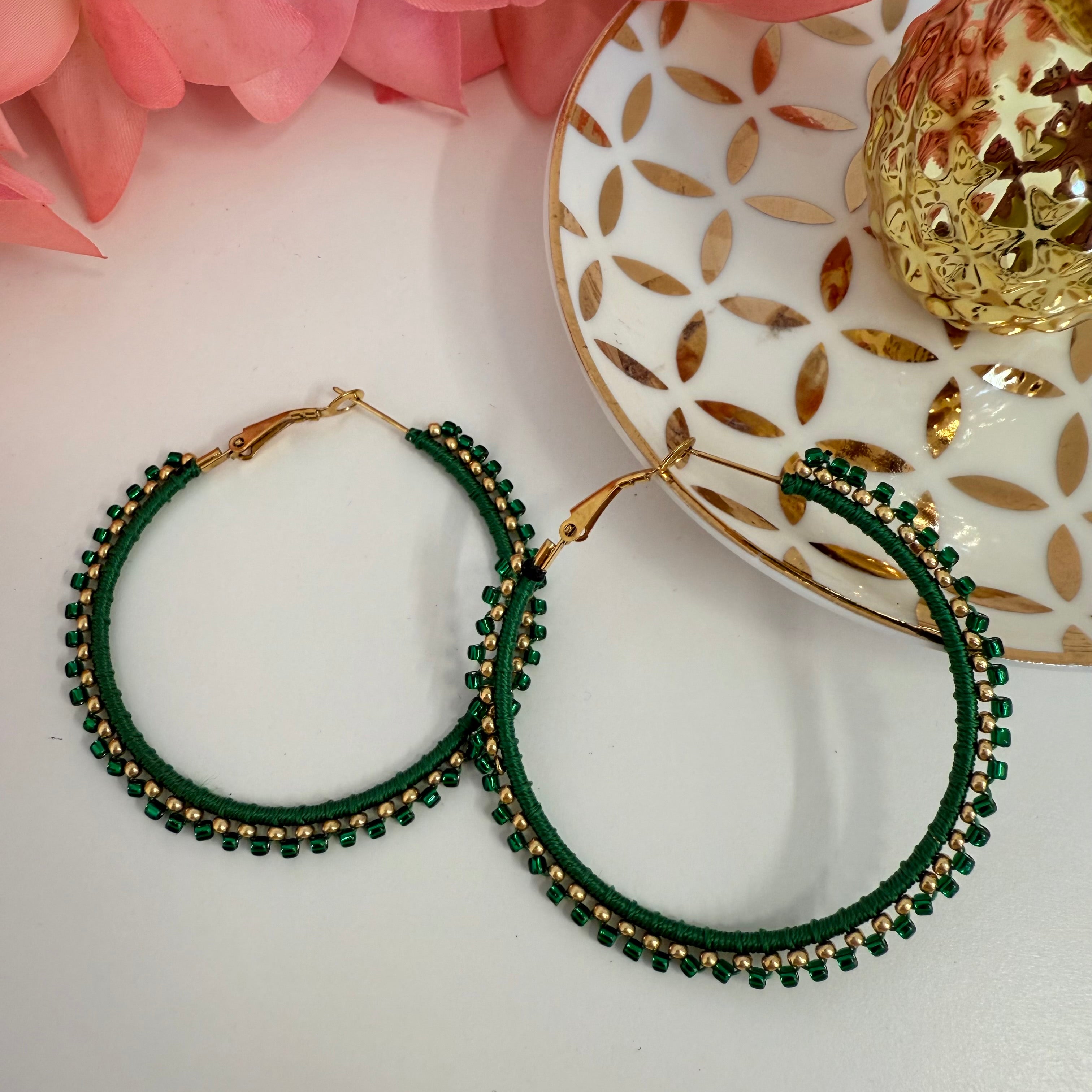 OVAALE STEINOHRRINGE - 2 KLAR