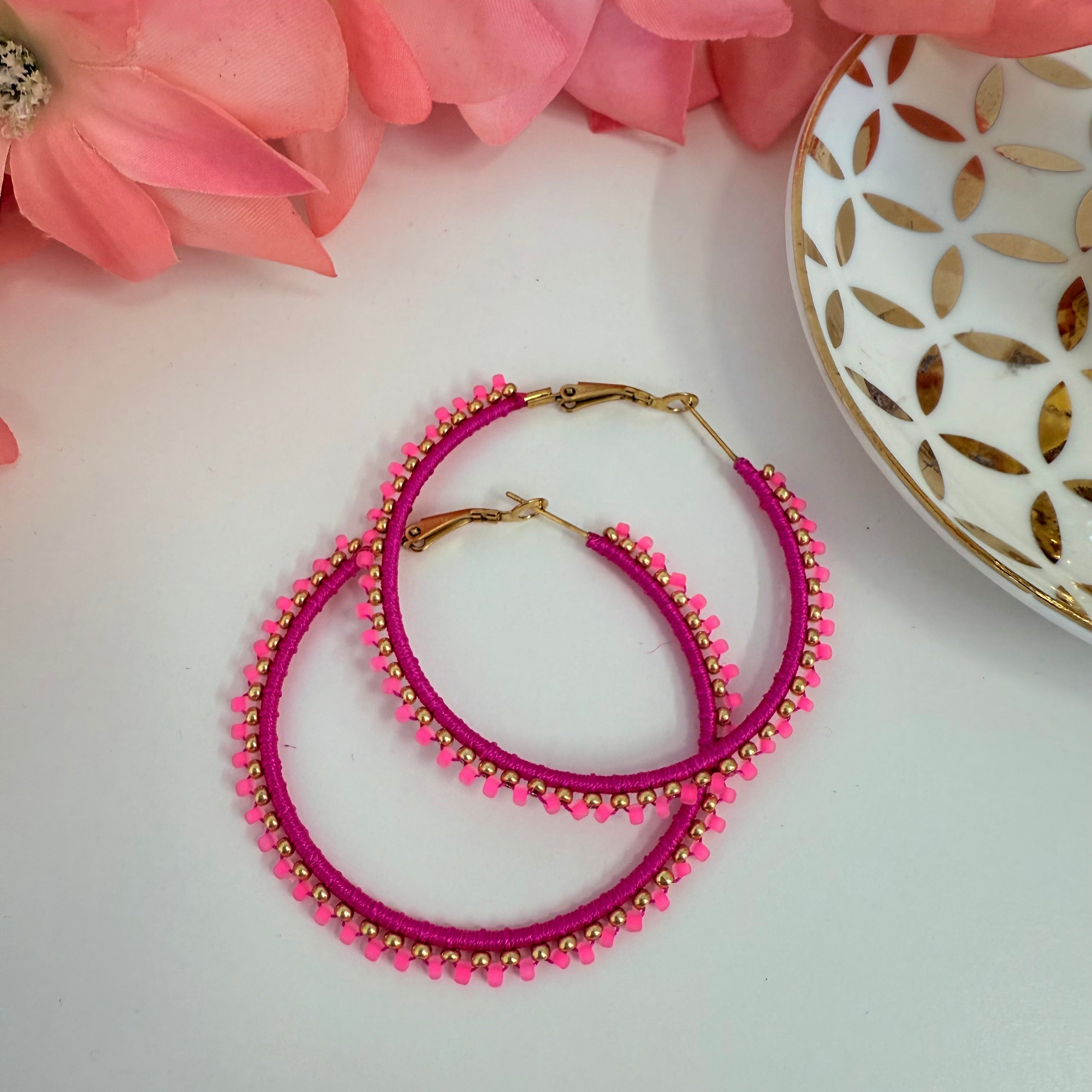 OVAALE STEINOHRRINGE - 2 KLAR