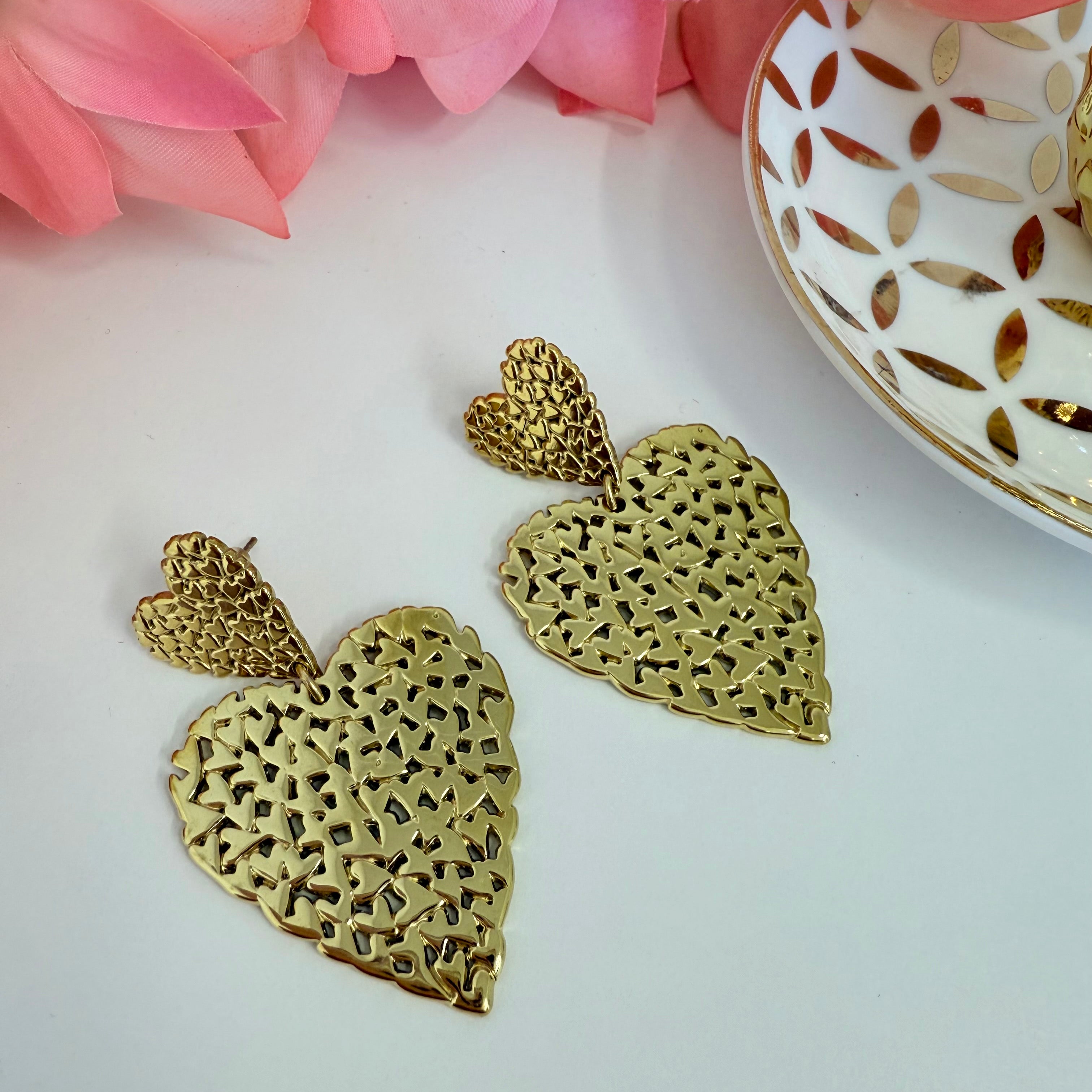 OVAALE STEINOHRRINGE - 2 KLAR