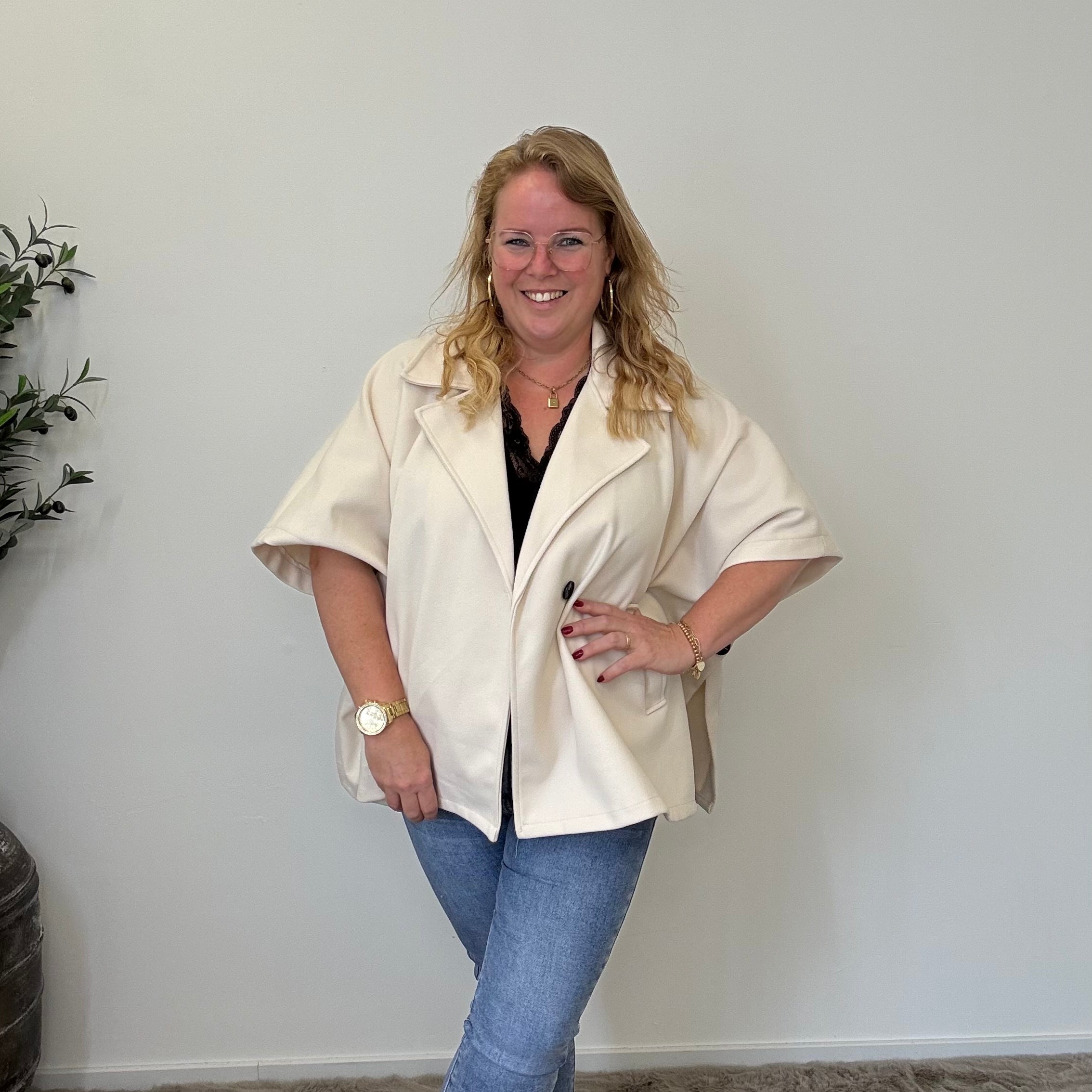 BO DENIM WESTE (38 BIS 50) - SCHWARZ