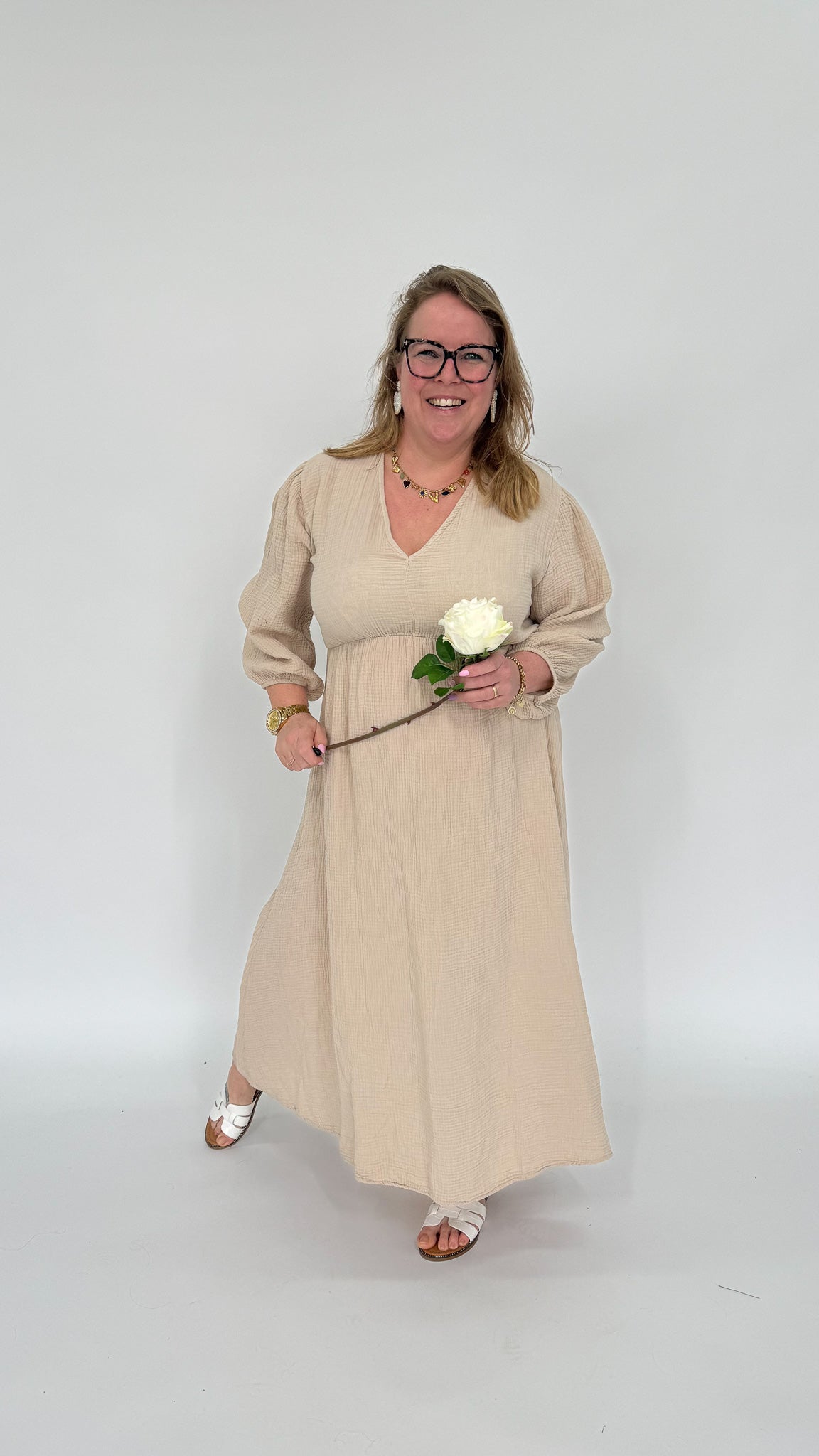 KATOENEN MAXI JURK - 1987