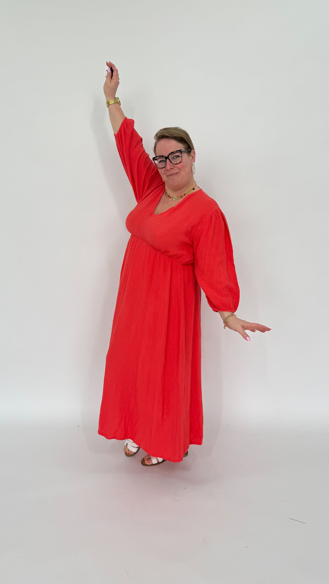 KATOENEN MAXI JURK - 1987