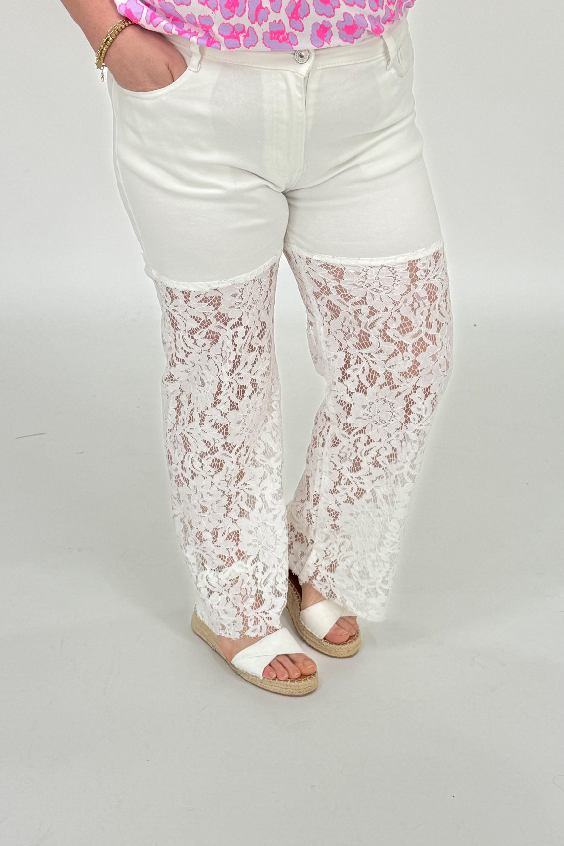 B.S. JEANS DENIM WIT - S5094