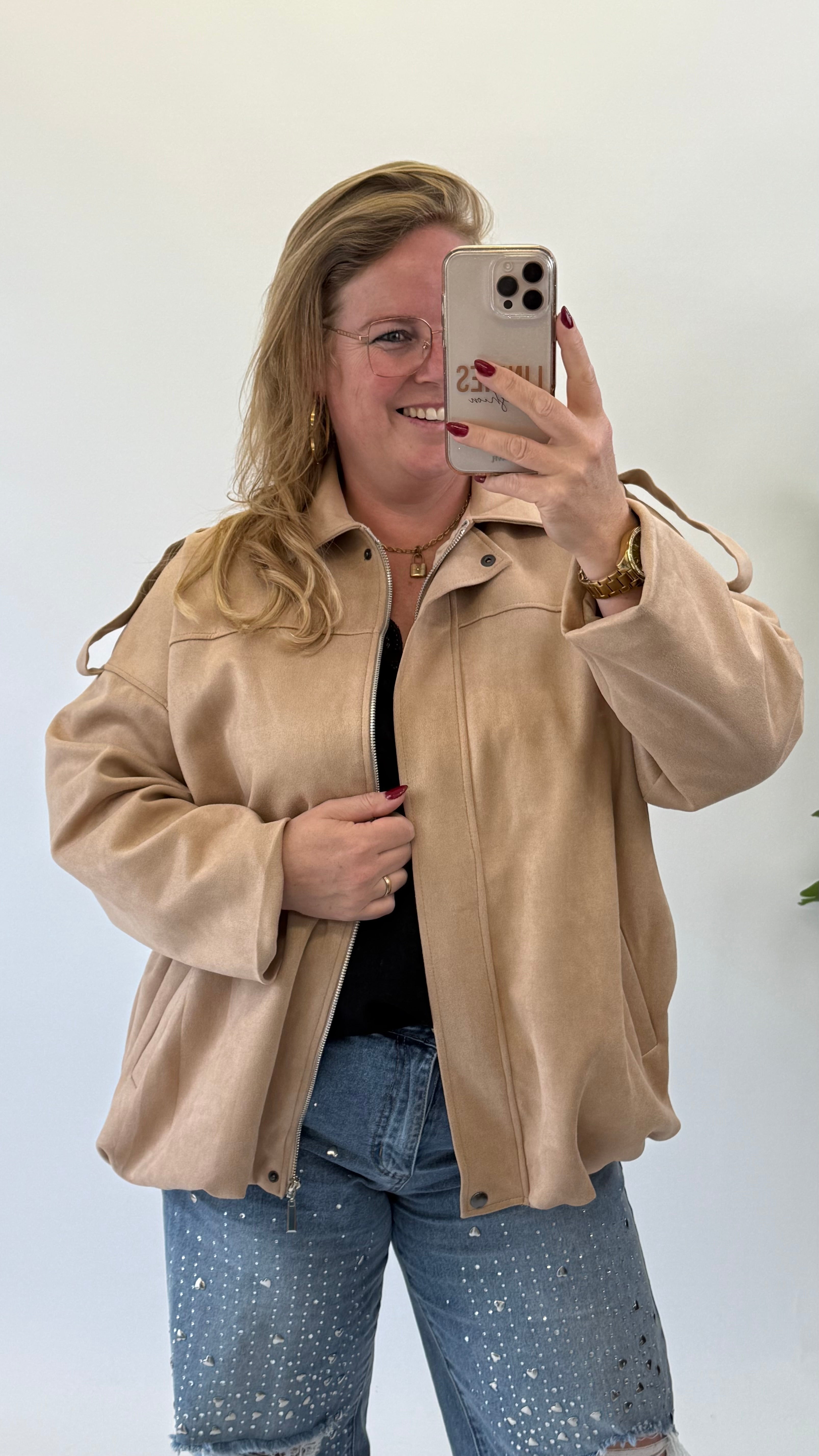 BO DENIM WESTE (38 BIS 50) - SCHWARZ