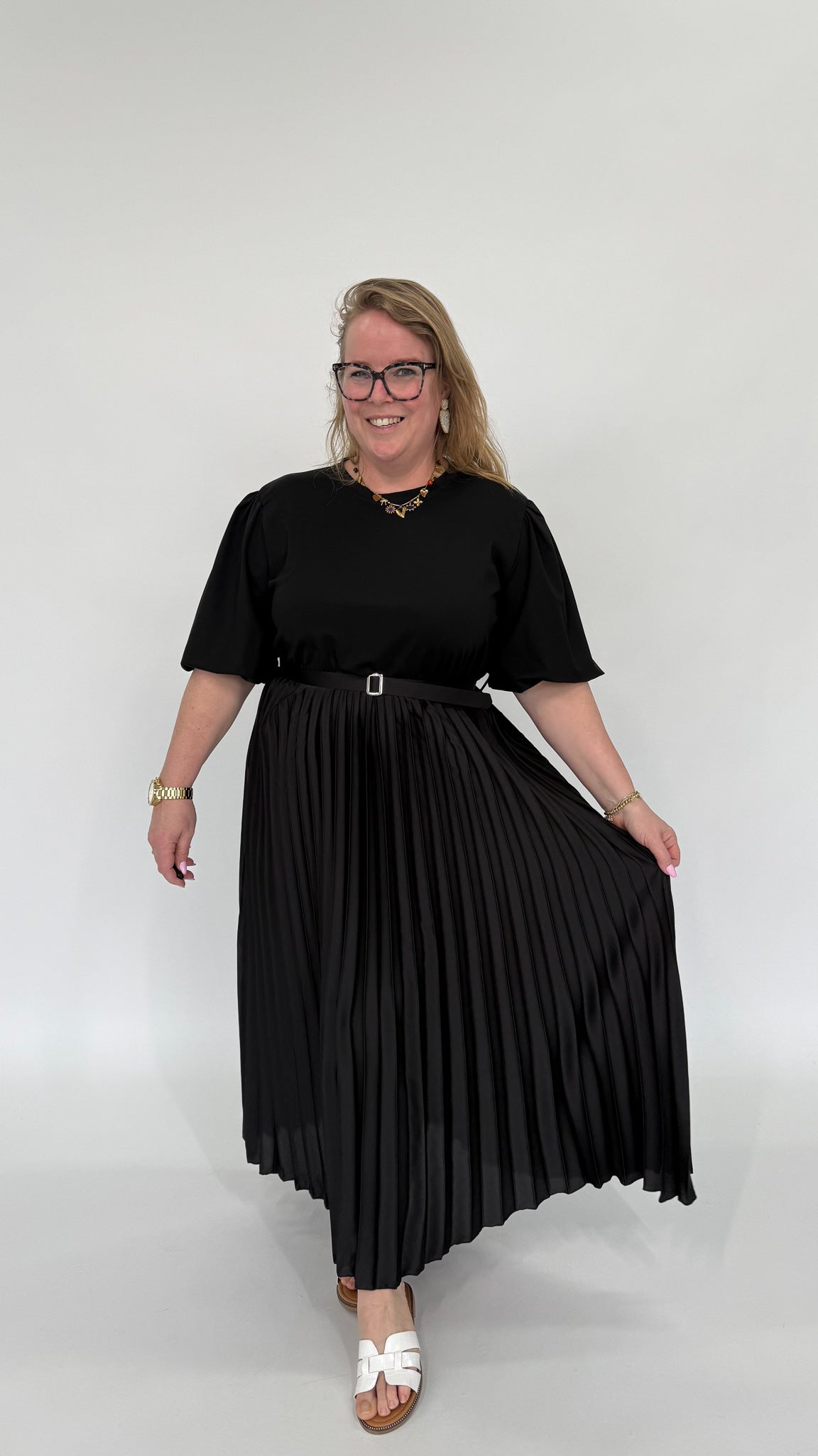 PLISSE SHIRT JURK - 1982