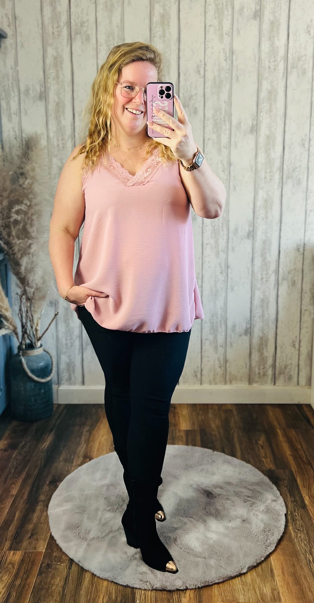 ESSIE TOP MIT SPITZE - 1288