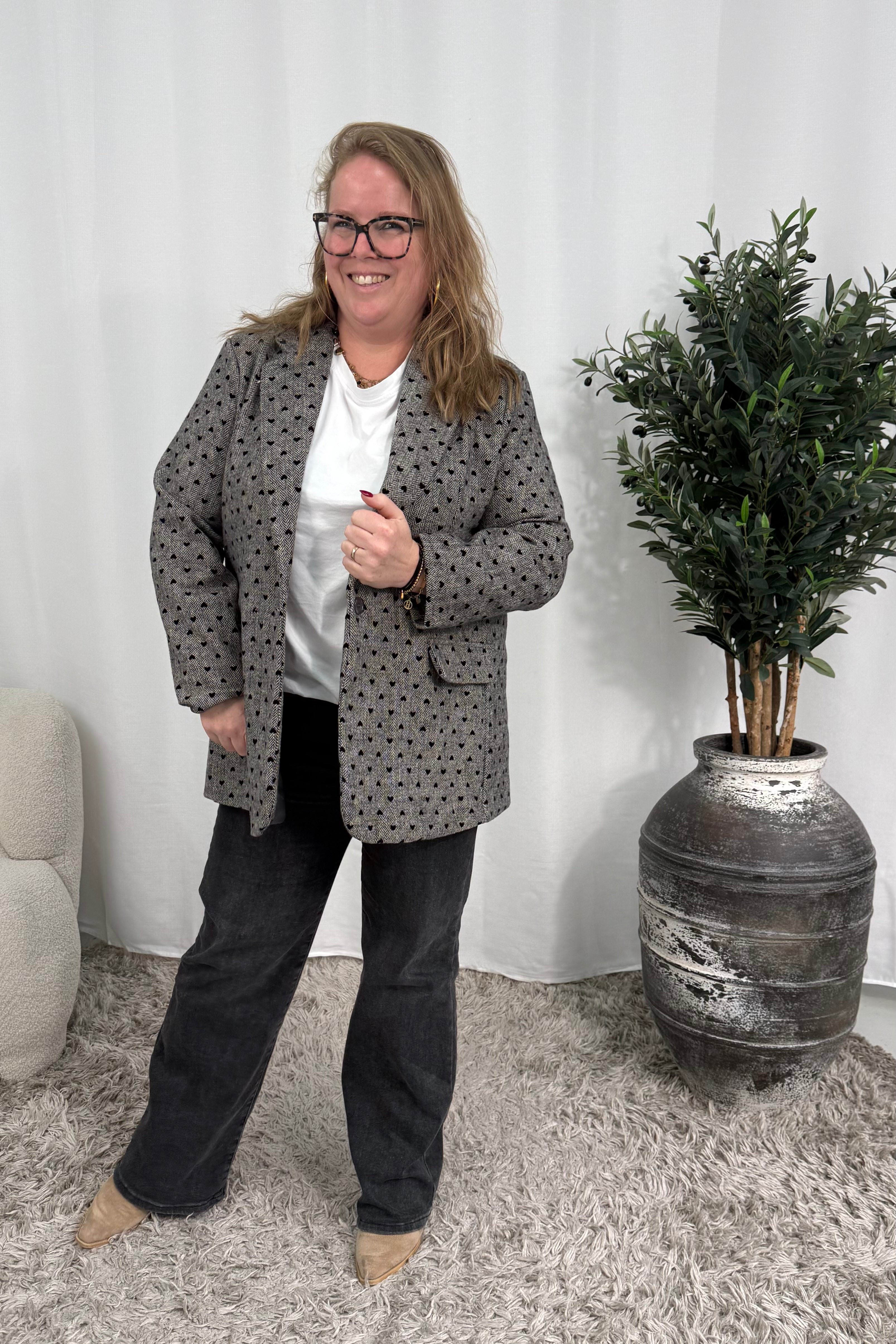 HARTJES VISGRAAT BLAZER ZWART