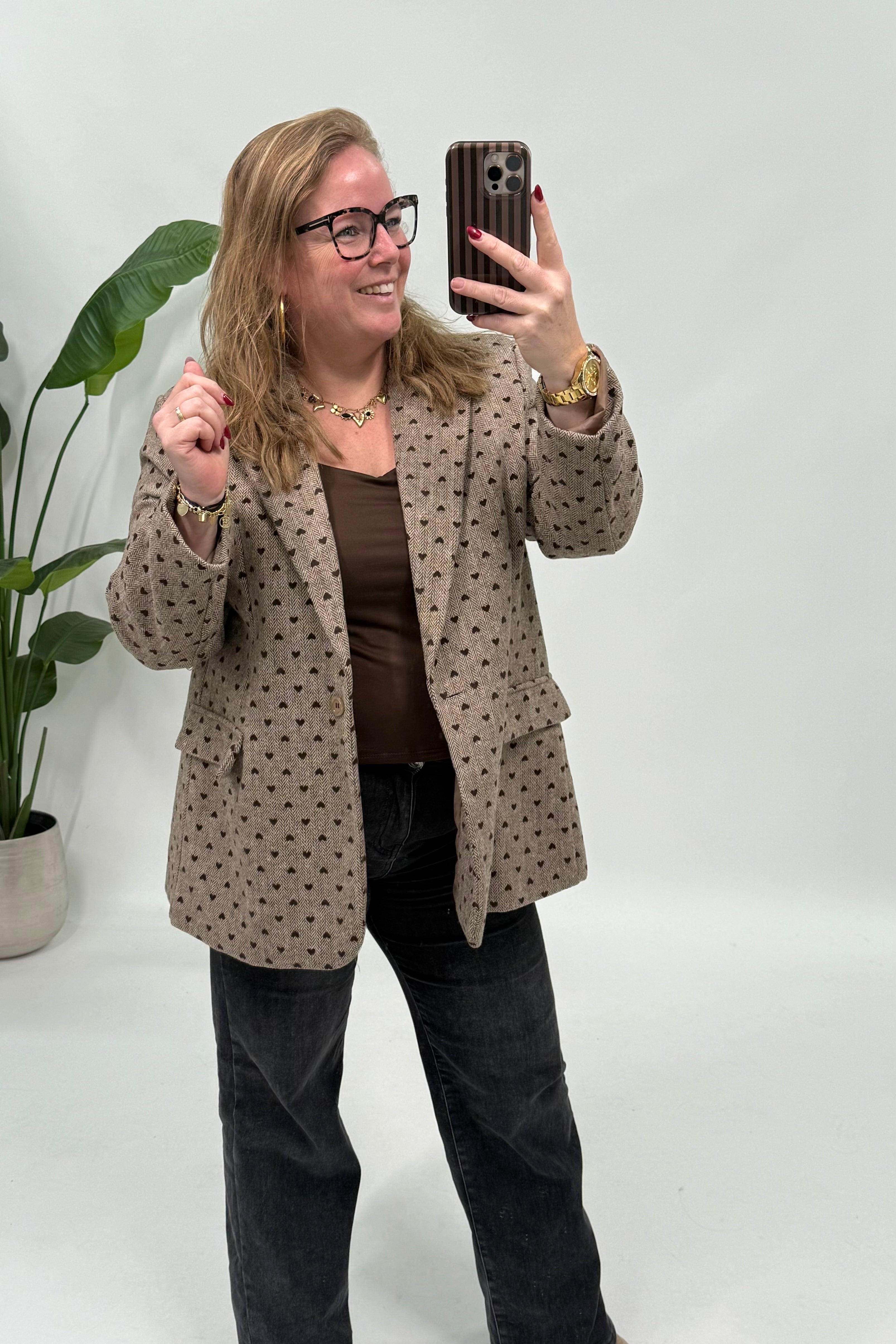 HARTJES VISGRAAT BLAZER TAUPE