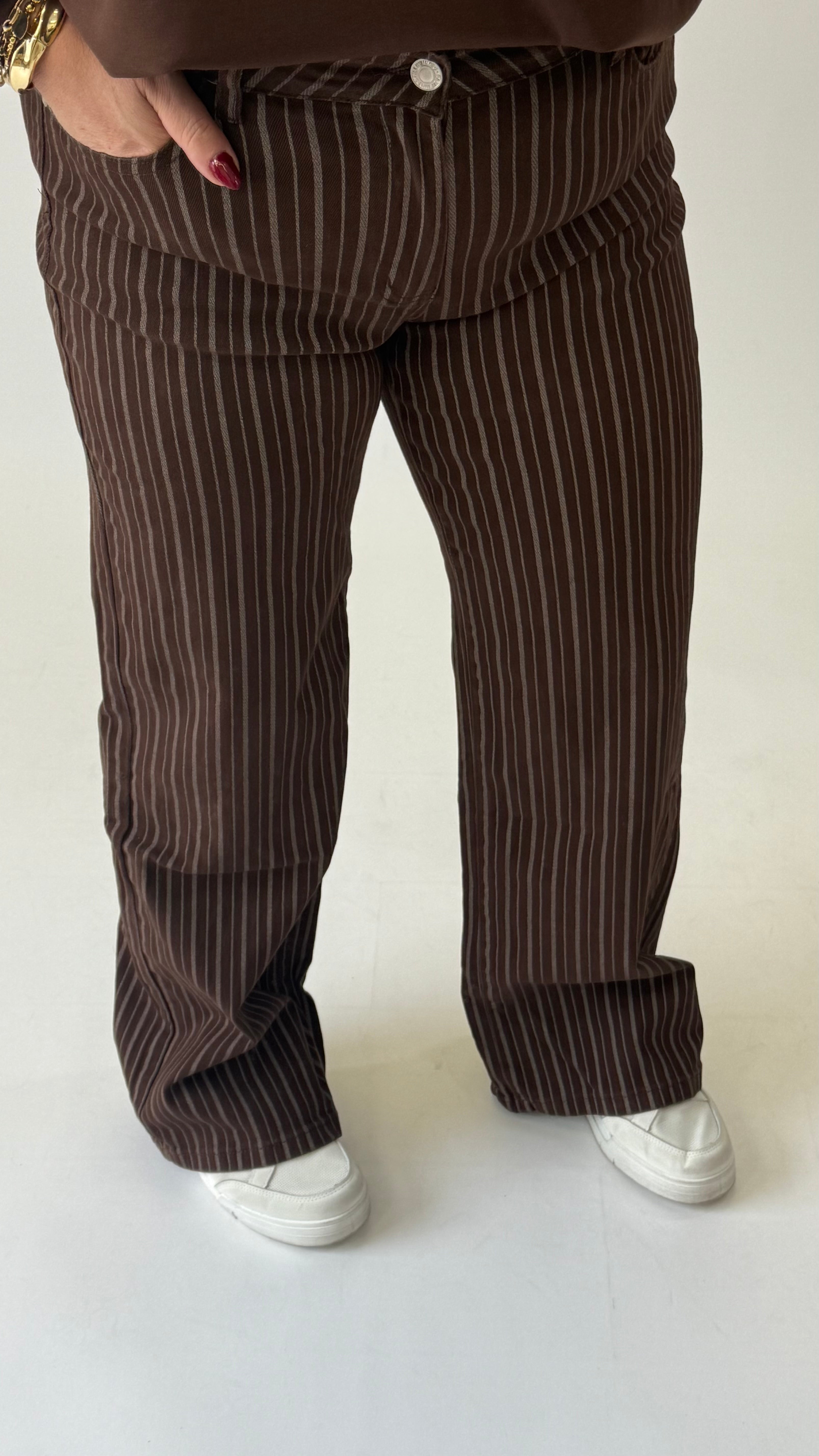 MOM WIDE LEG JEANS MERK GOODIES DJ2456 (40 bis 48) - GRAU