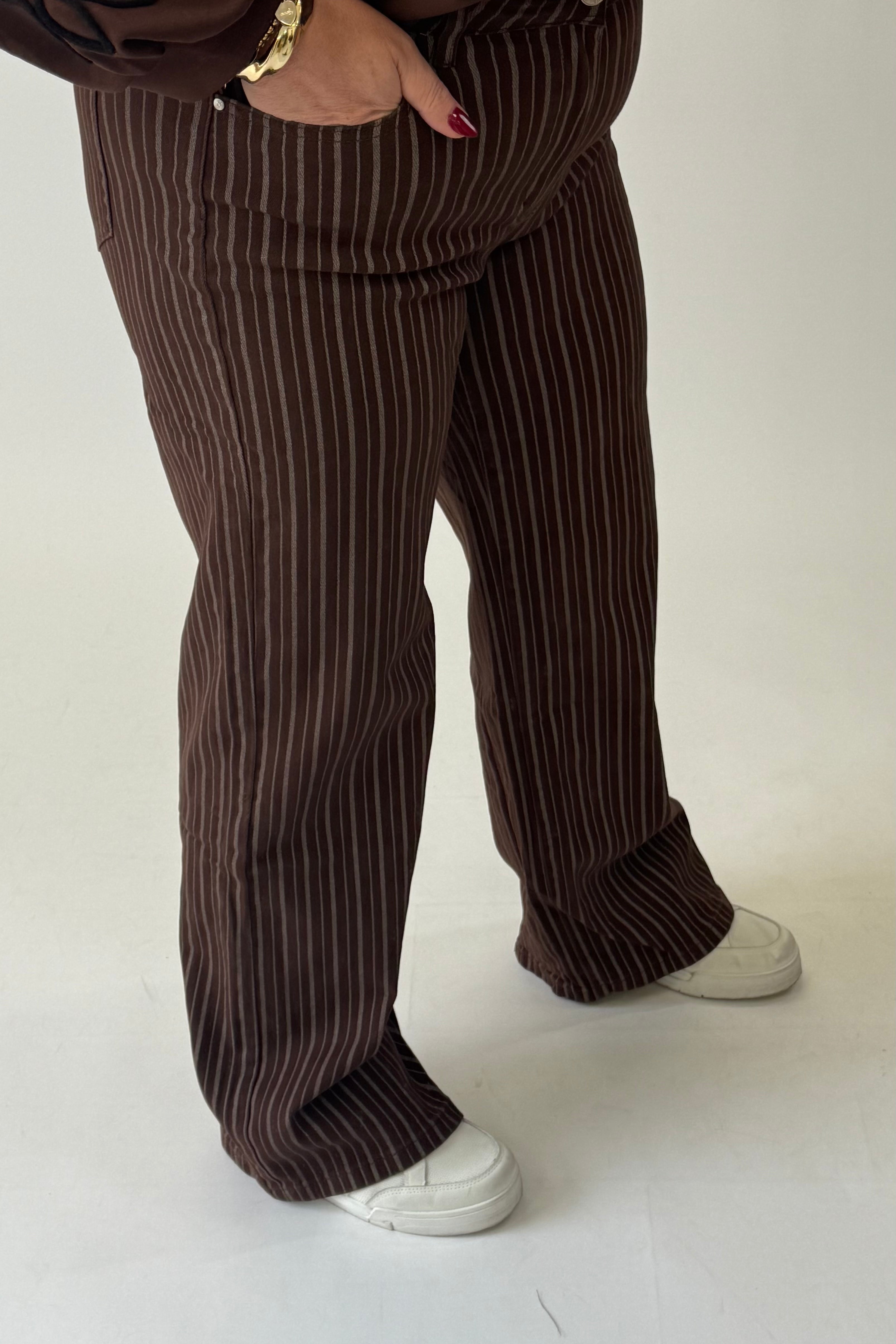 MOM WIDE LEG JEANS MERK GOODIES DJ2456 (40 bis 48) - GRAU