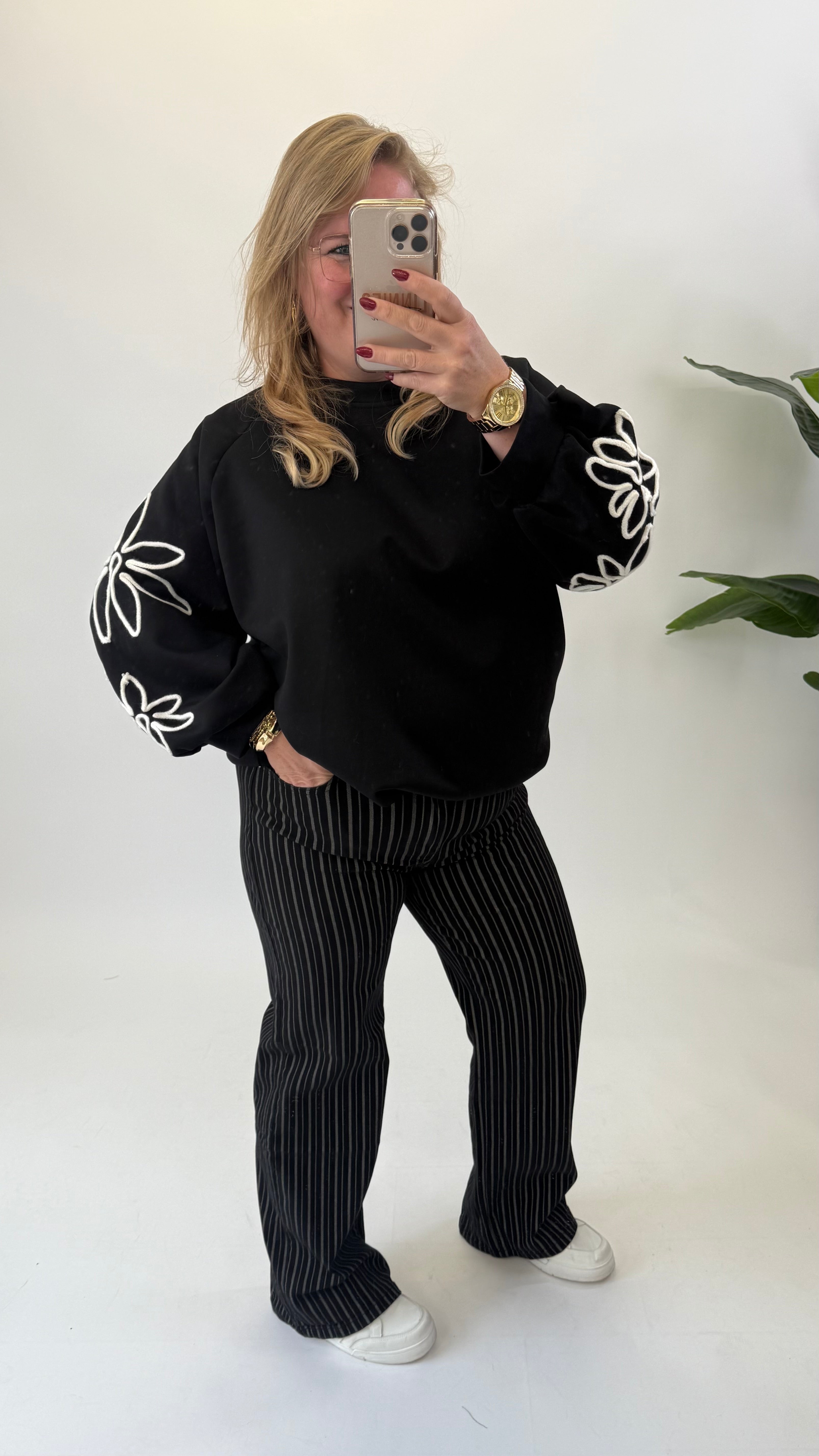MOM WIDE LEG JEANS MERK GOODIES DJ2456 (40 bis 48) - GRAU
