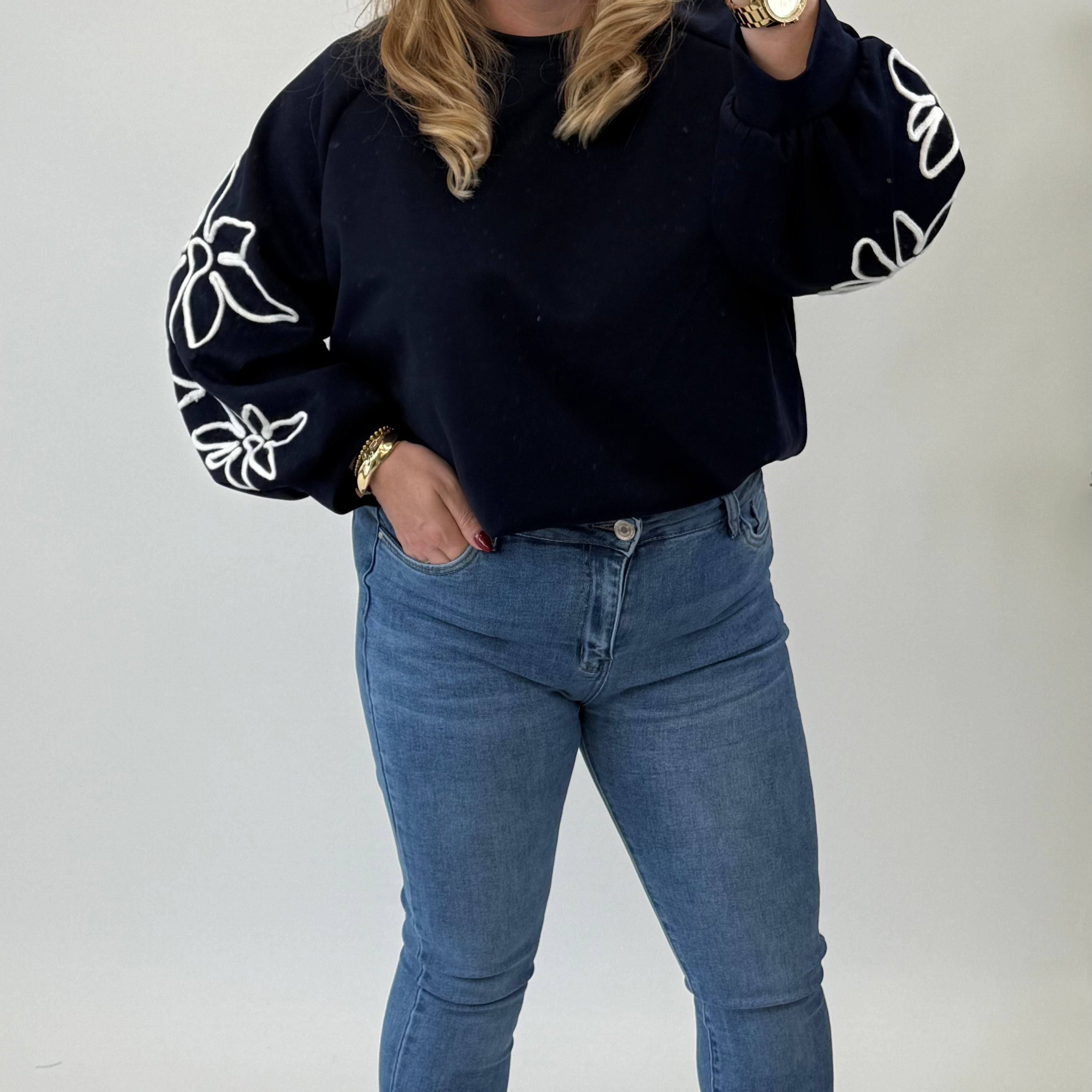 MOM WIDE LEG JEANS MERK GOODIES DJ2456 (40 bis 48) - GRAU