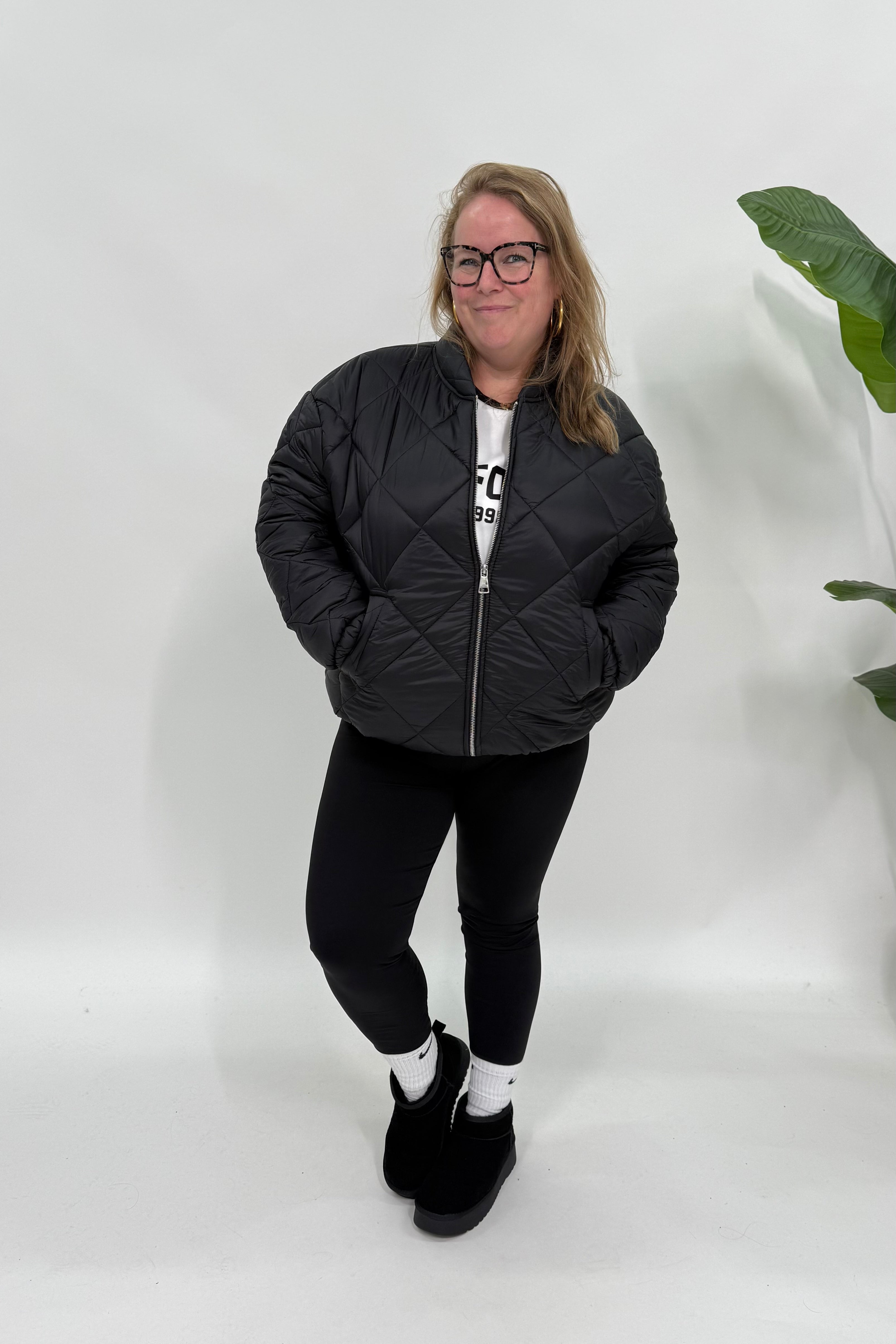 PUFFER JAS ZWART