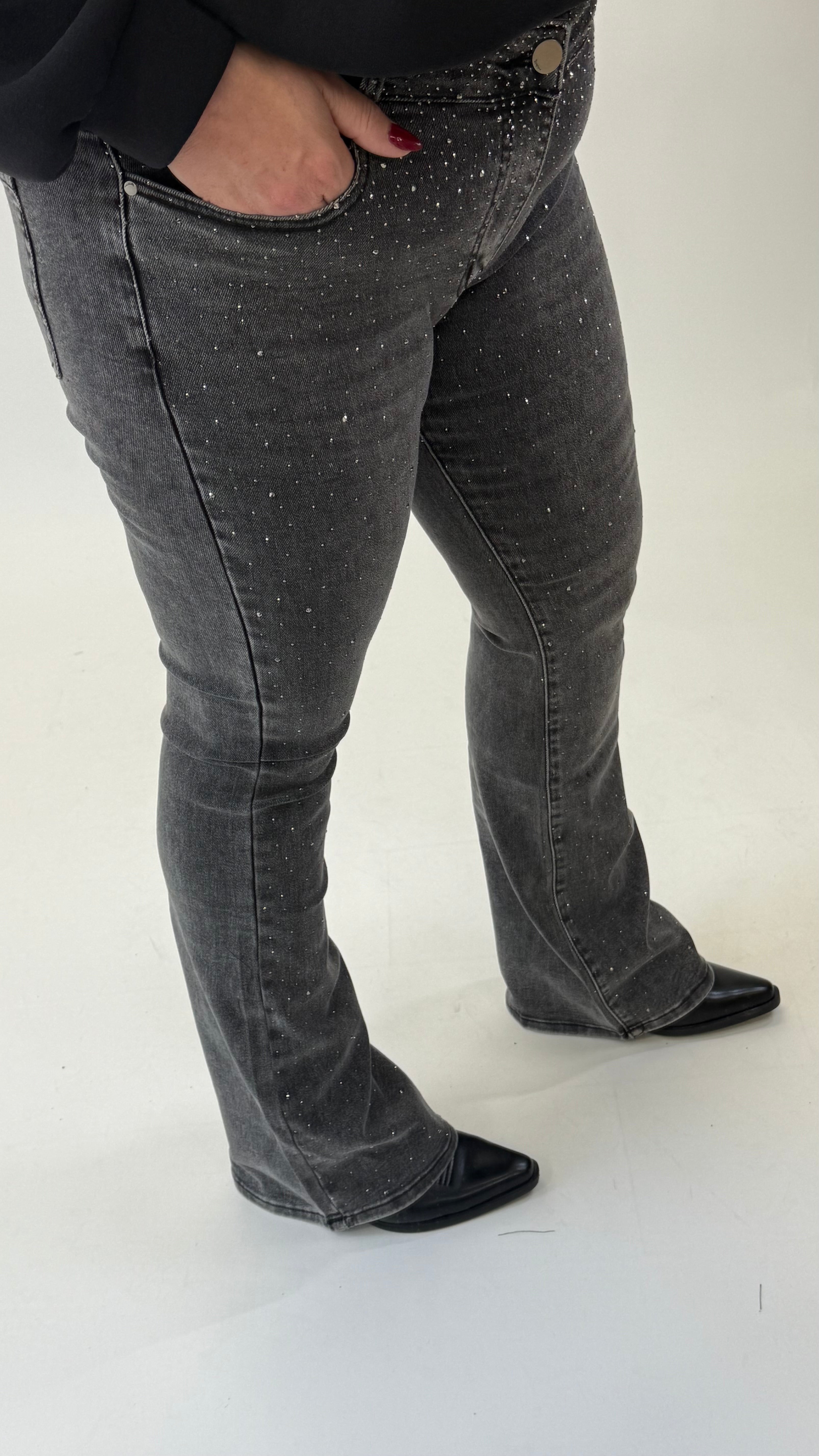 MOM WIDE LEG JEANS MERK GOODIES DJ2456 (40 bis 48) - GRAU