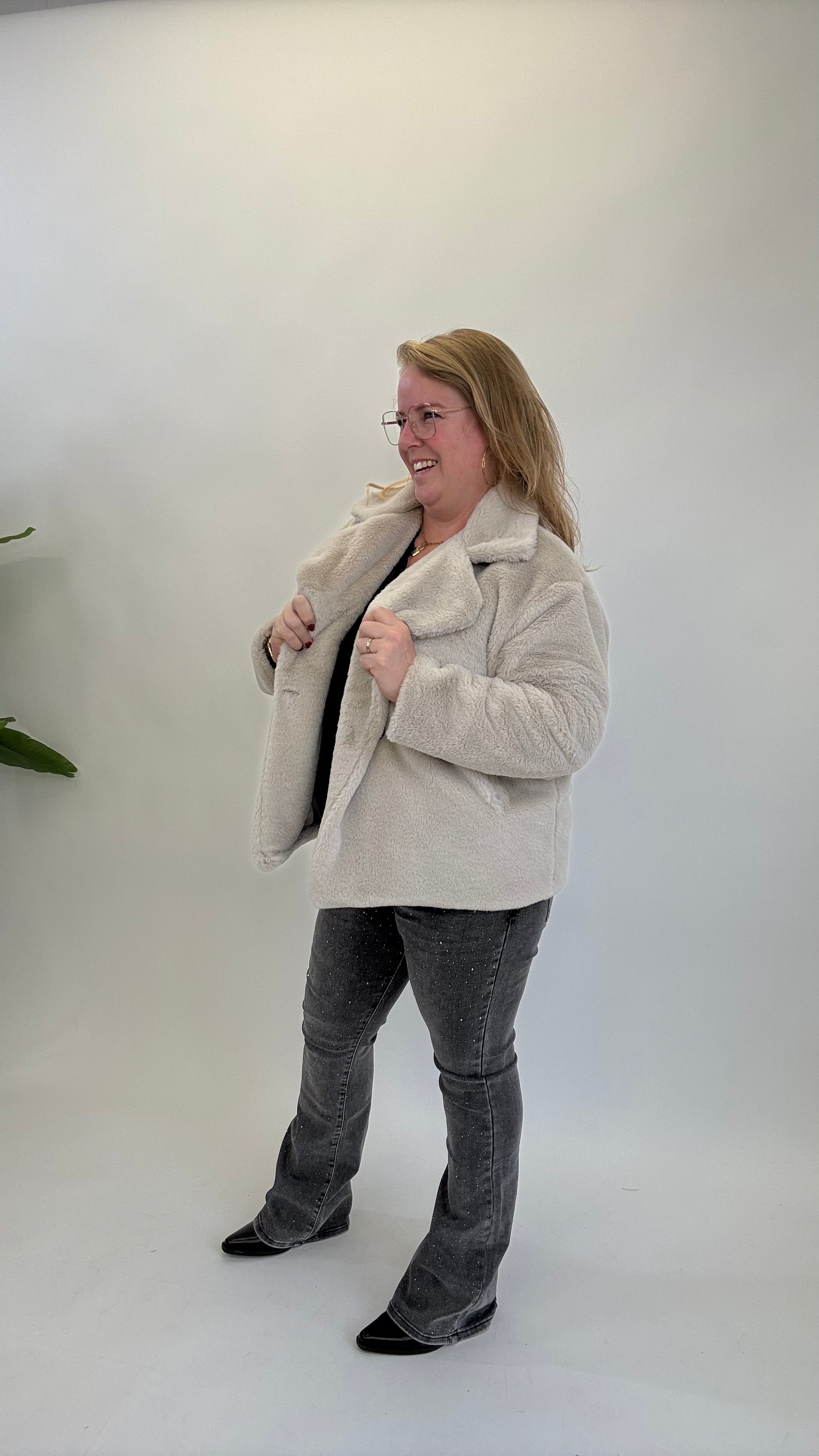 BO DENIM WESTE (38 BIS 50) - SCHWARZ