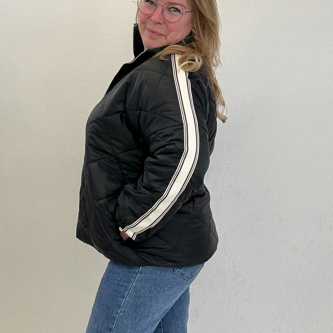 BO DENIM WESTE (38 BIS 50) - SCHWARZ