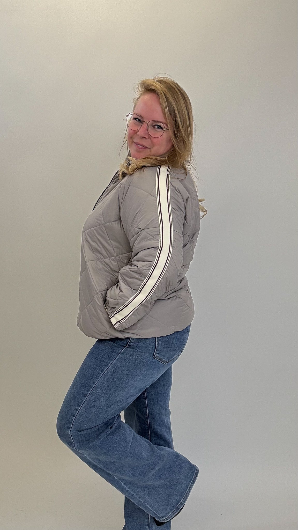 BO DENIM WESTE (38 BIS 50) - SCHWARZ