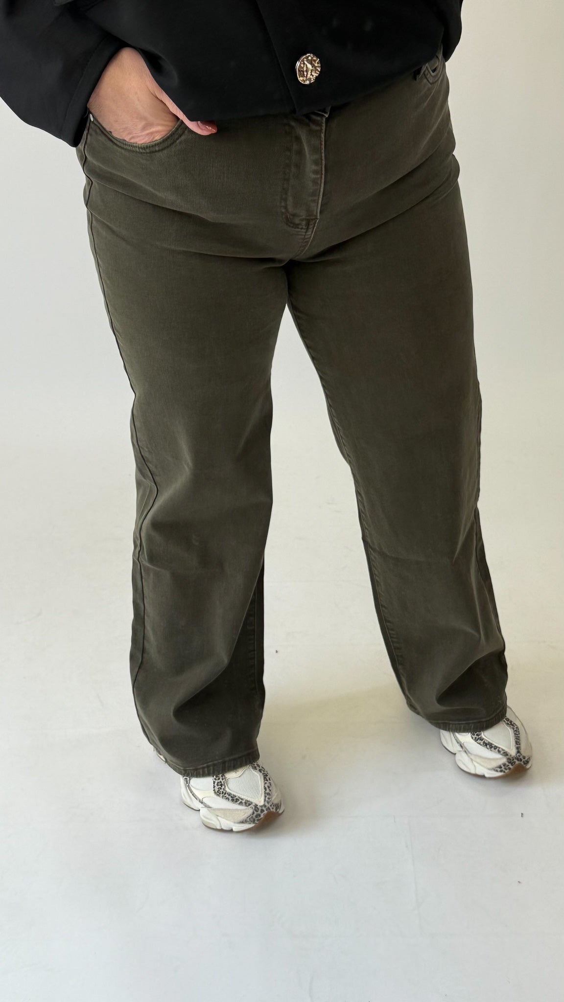 MOM WIDE LEG JEANS MERK GOODIES DJ2456 (40 bis 48) - GRAU