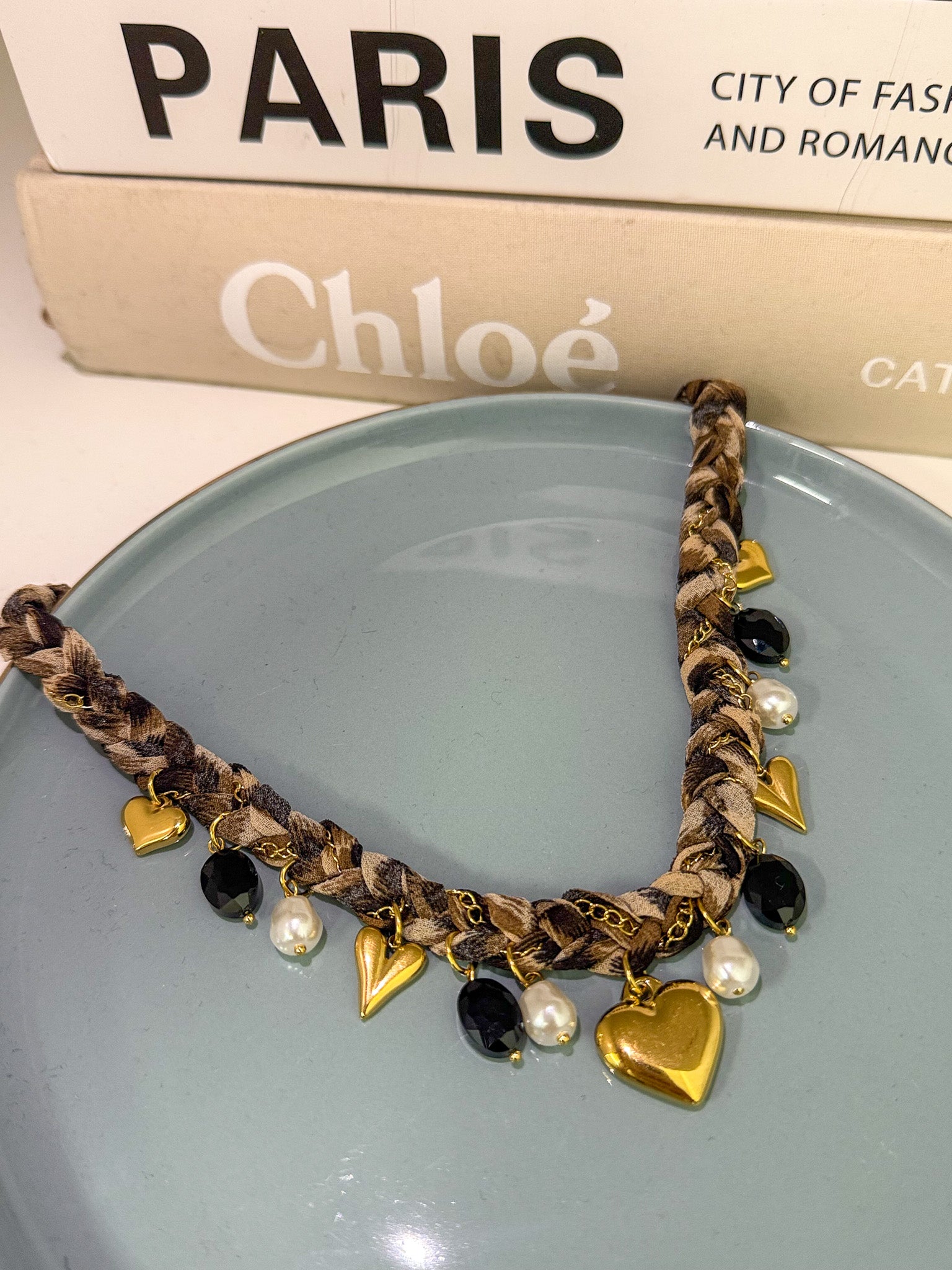 DIAMANT-HERZ-KETTE - GOLD