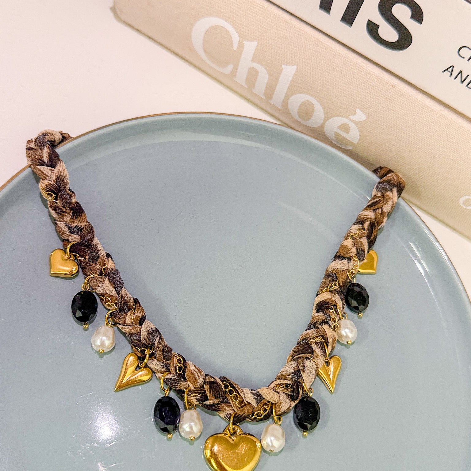 DIAMANT-HERZ-KETTE - GOLD