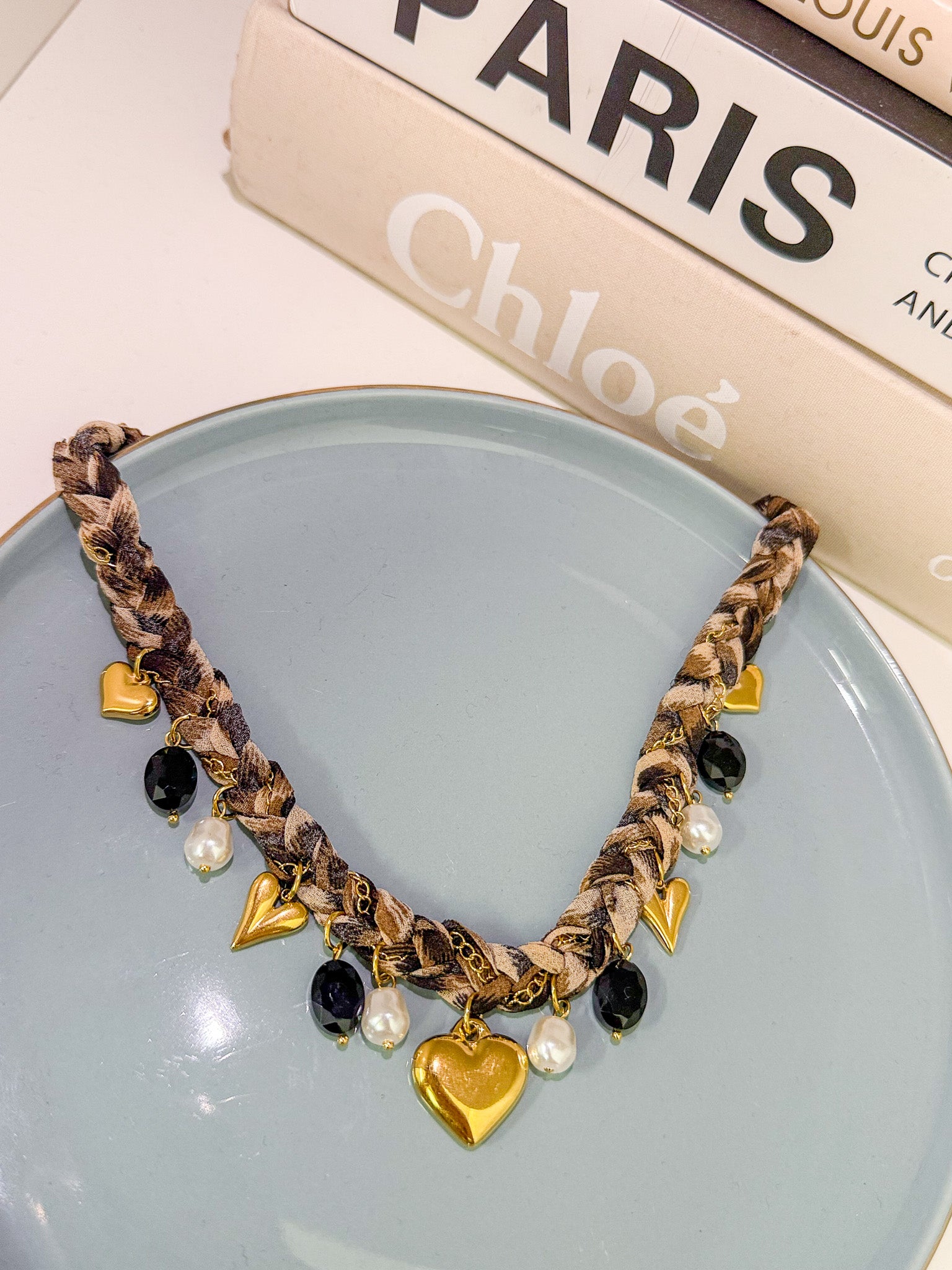 DIAMANT-HERZ-KETTE - GOLD