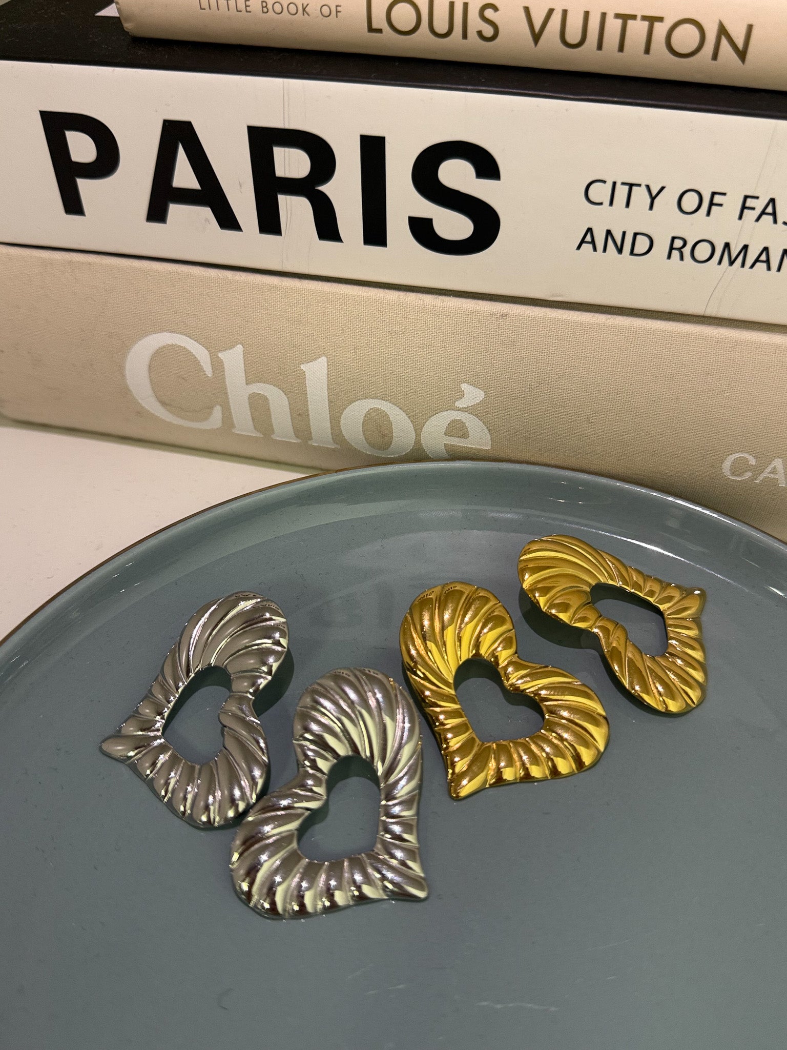 OVAALE STEINOHRRINGE - 2 KLAR