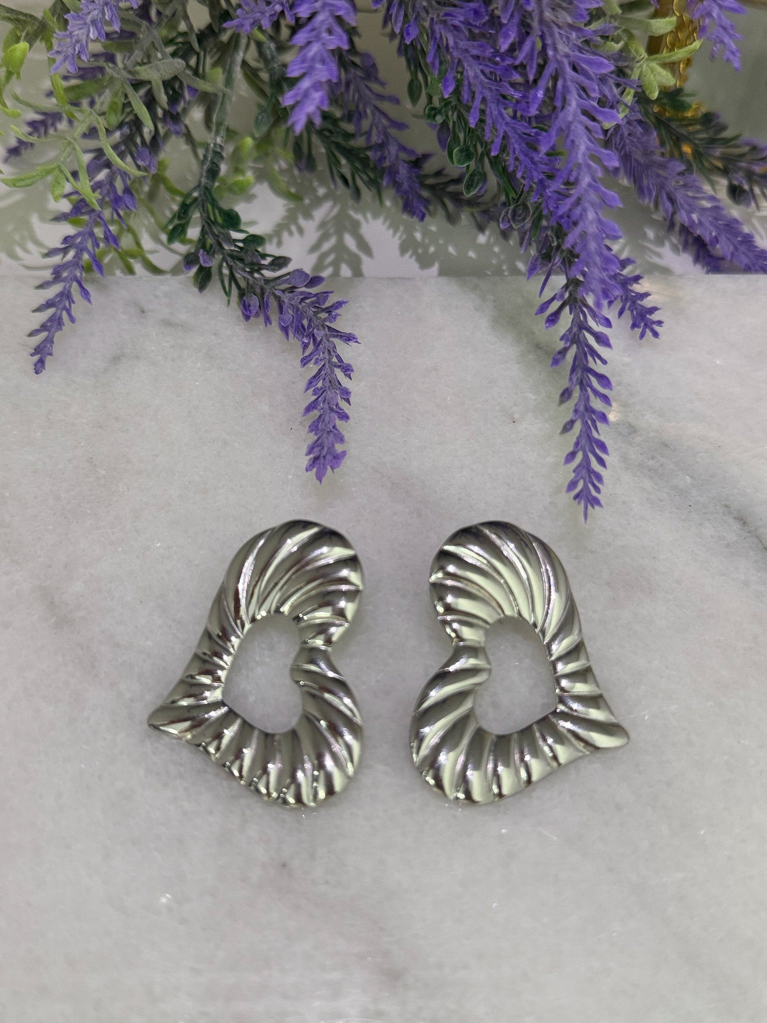 OVAALE STEINOHRRINGE - 2 KLAR