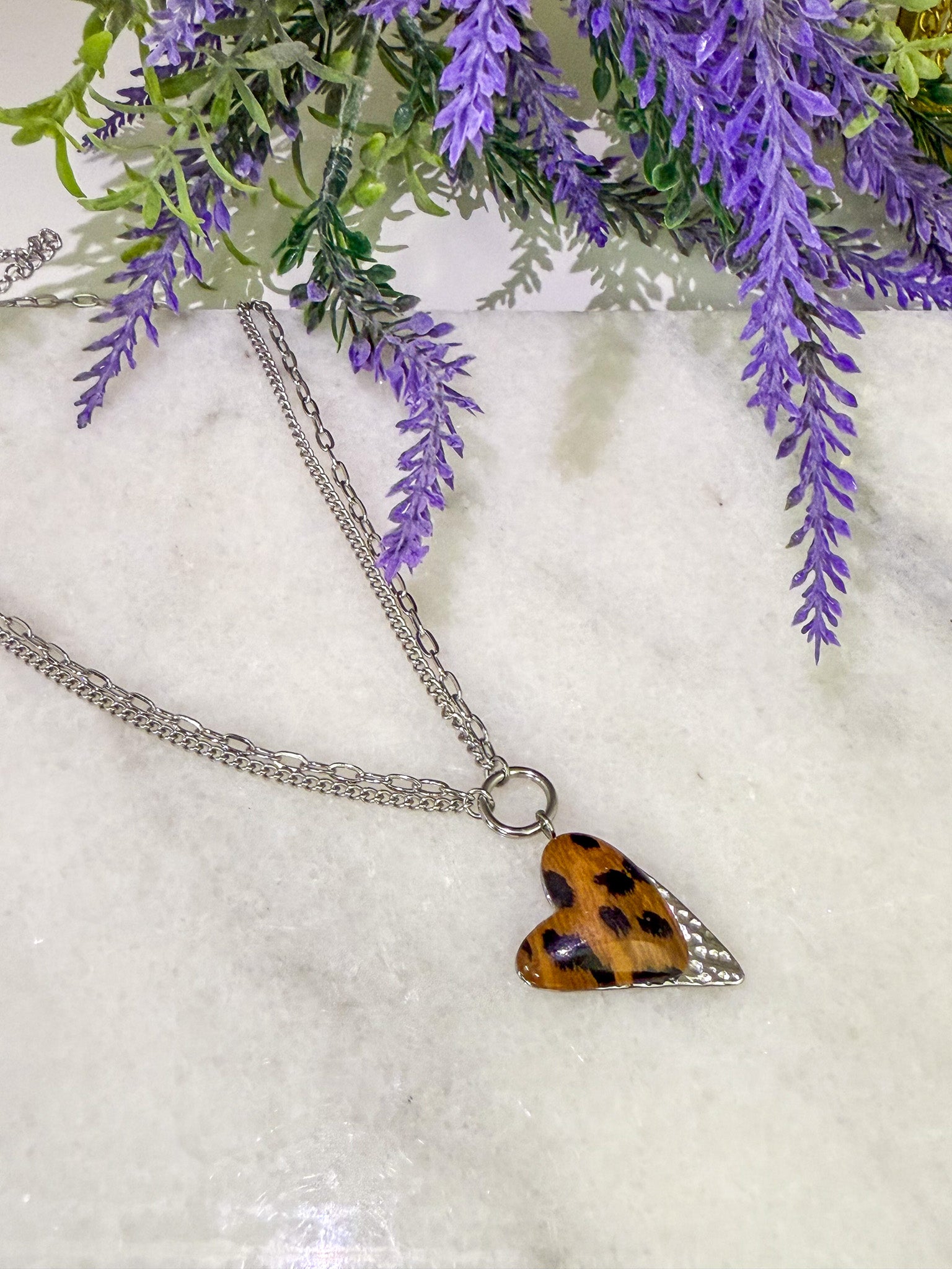 DIAMANT-HERZ-KETTE - GOLD