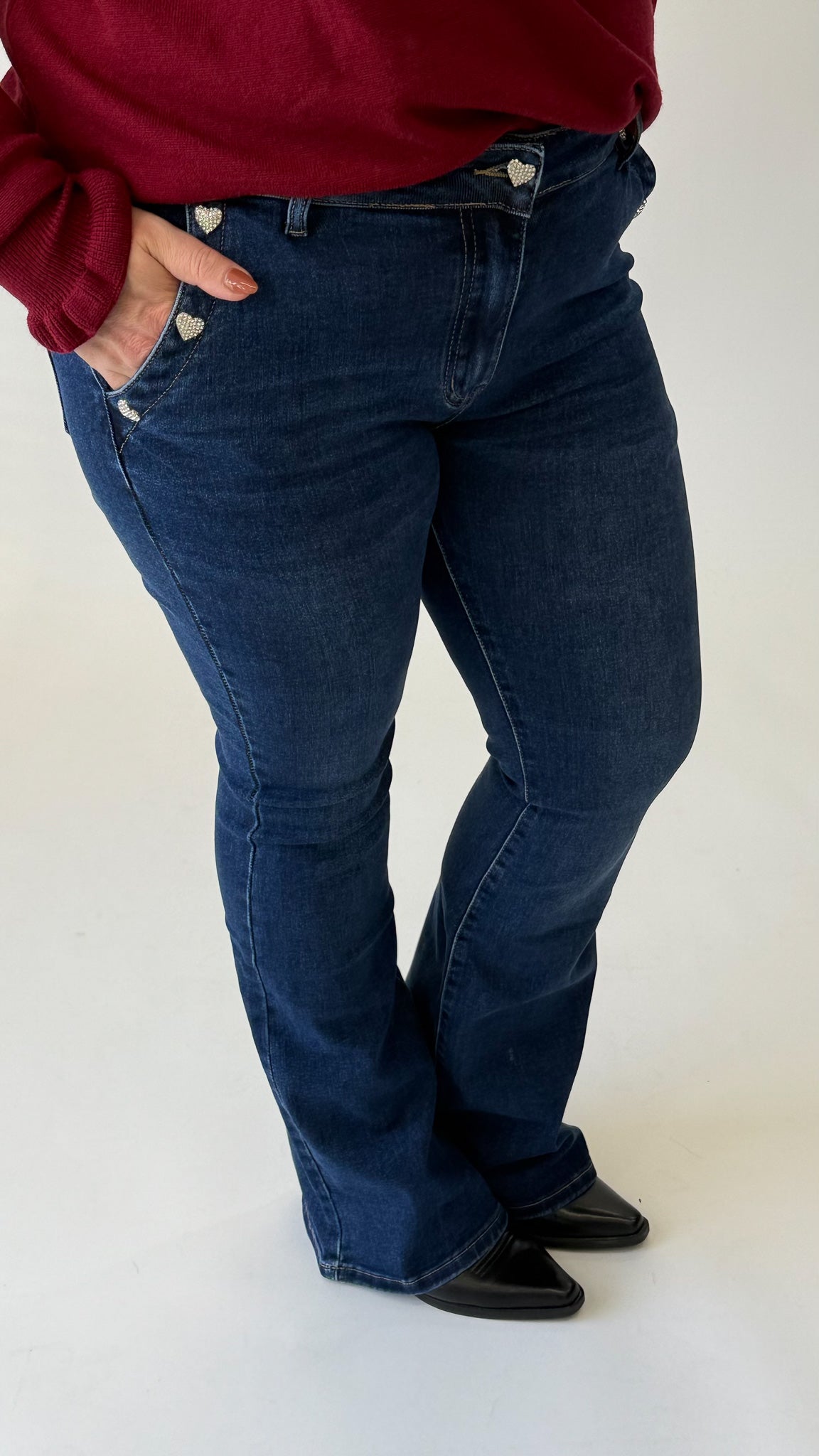 MOM WIDE LEG JEANS MERK GOODIES DJ2456 (40 bis 48) - GRAU
