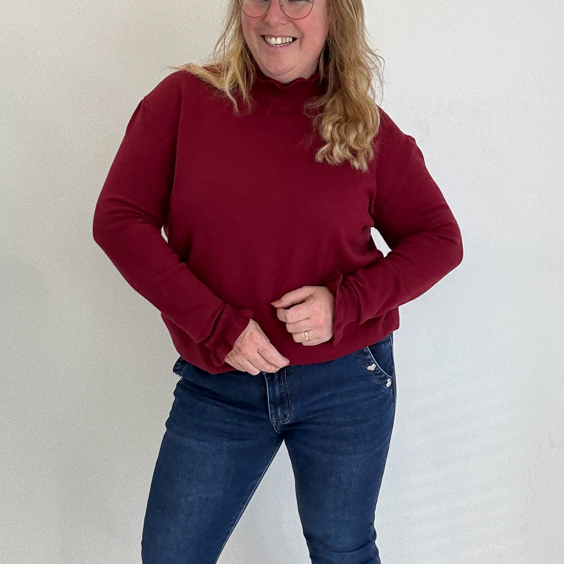 MOM WIDE LEG JEANS MERK GOODIES DJ2456 (40 bis 48) - GRAU