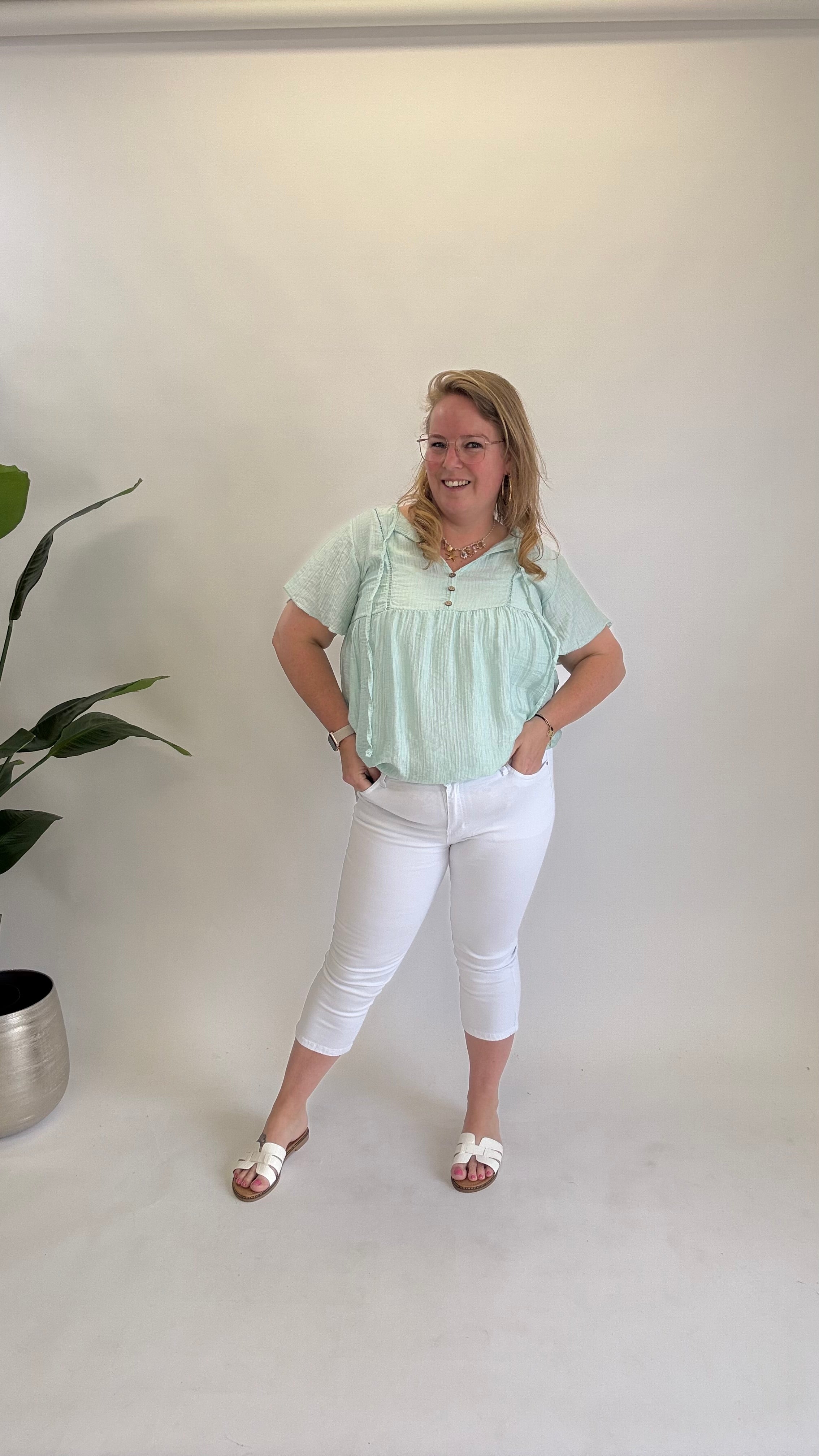 MOM WIDE LEG JEANS MERK GOODIES DJ2456 (40 bis 48) - GRAU