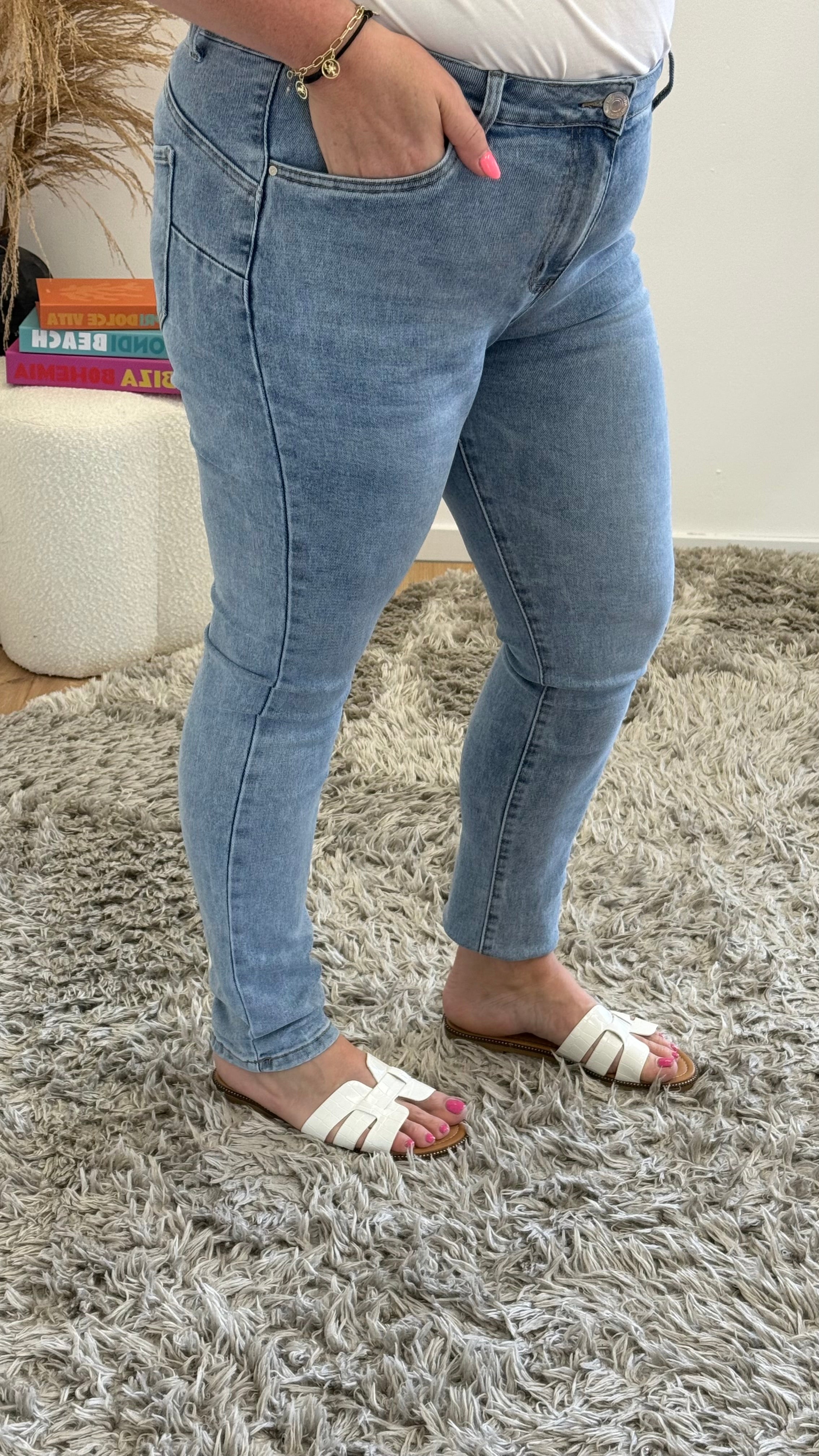 MOM WIDE LEG JEANS MERK GOODIES DJ2456 (40 bis 48) - GRAU