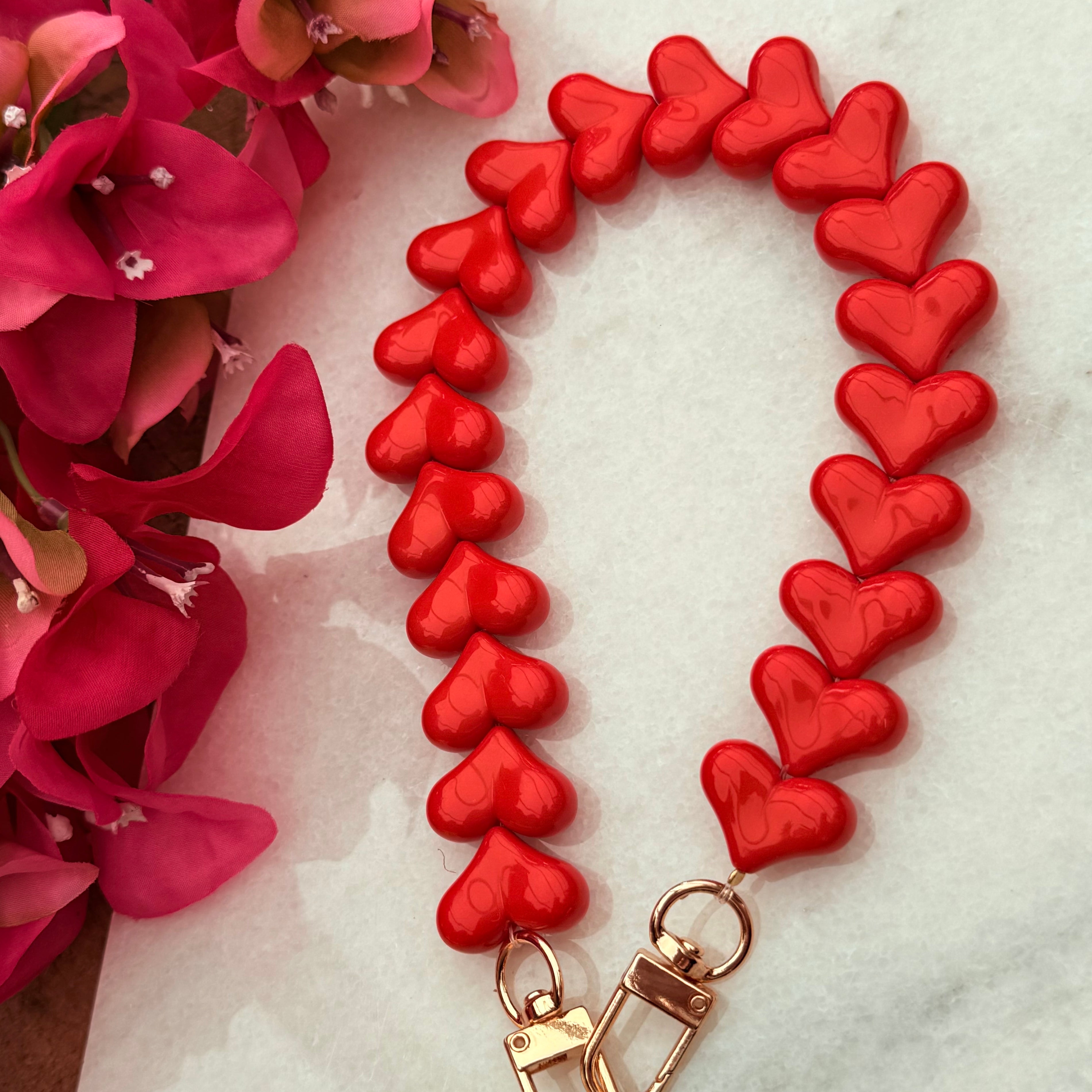 Telefonkabel Herzen einfarbig - 0873