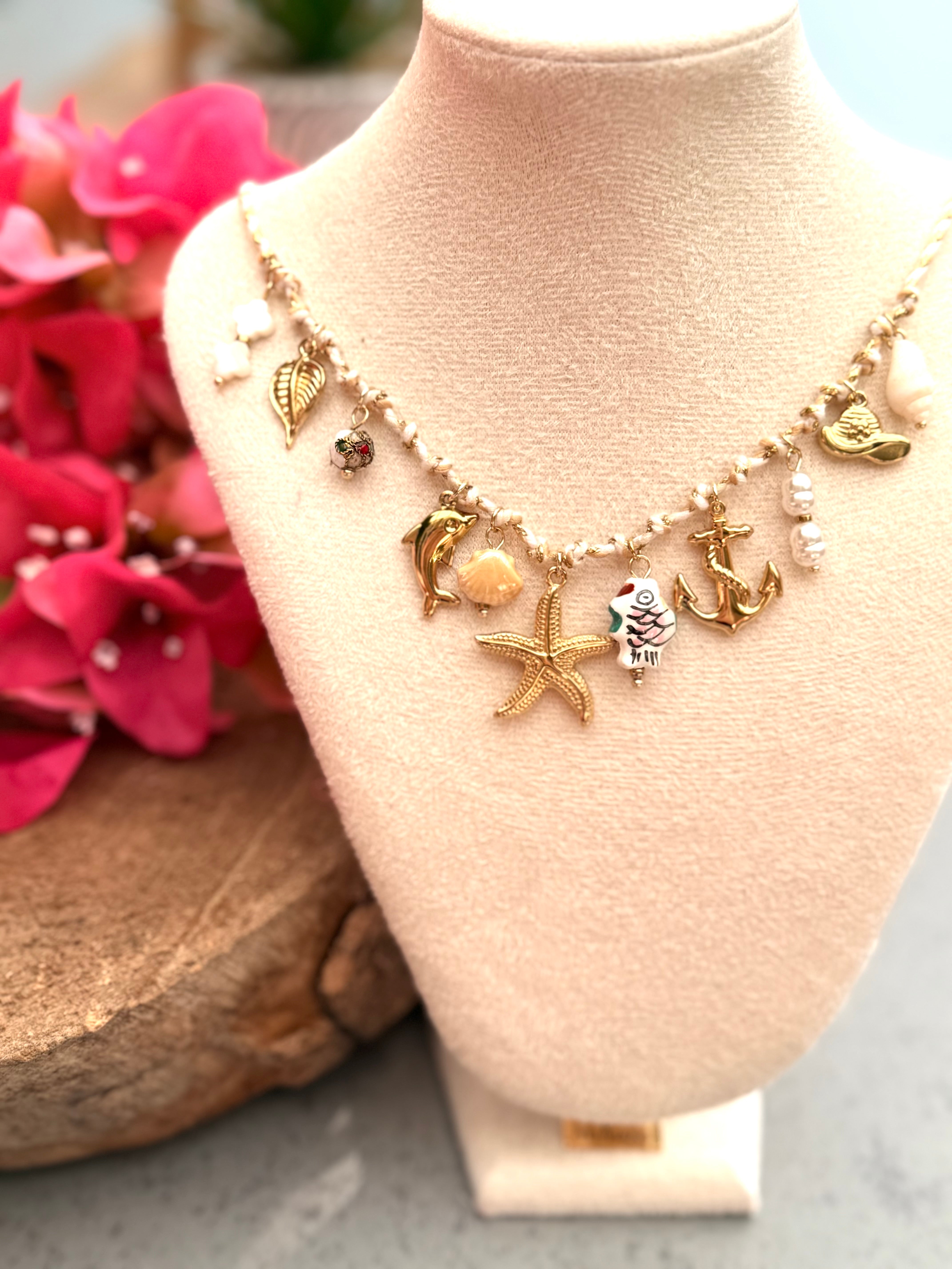 DIAMANT-HERZ-KETTE - GOLD