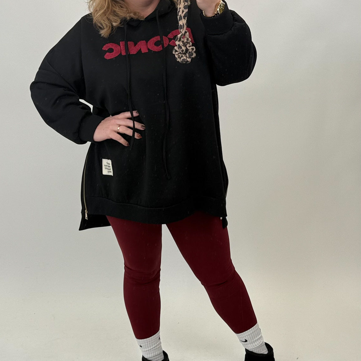 ICONIC HOODIE MET RITS - 1806