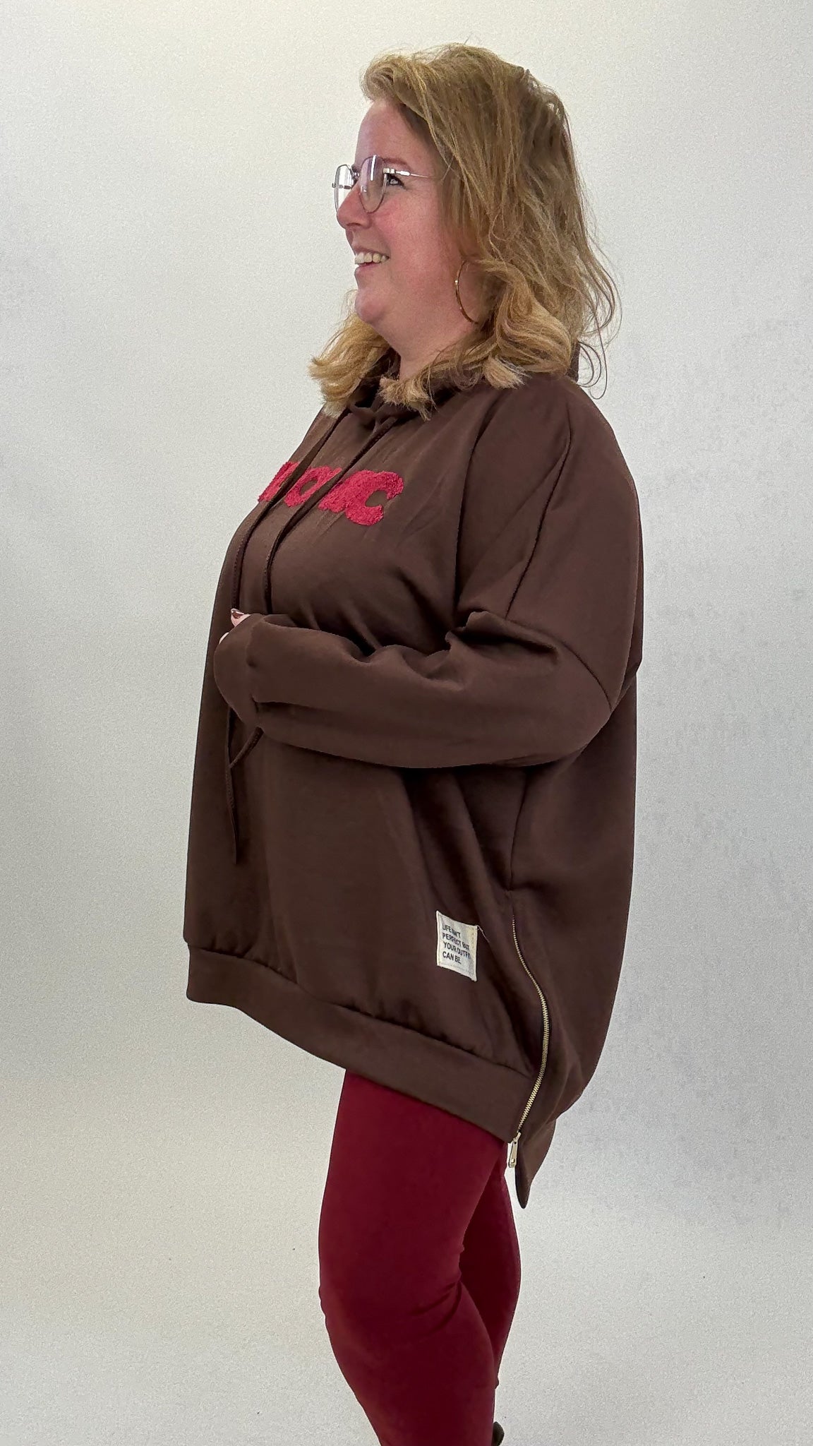 ICONIC HOODIE MET RITS - 1806