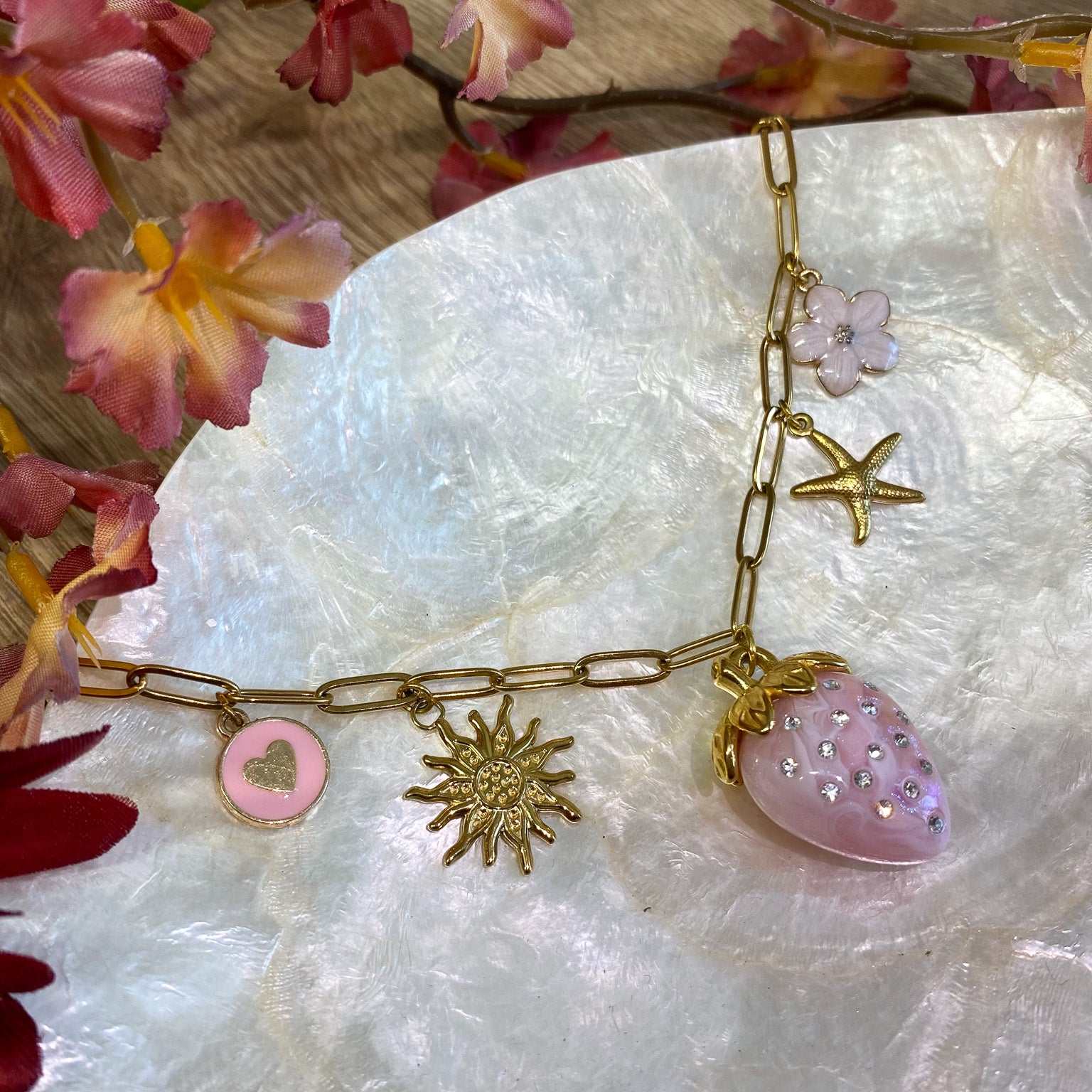 Formen Parel Herz Kette