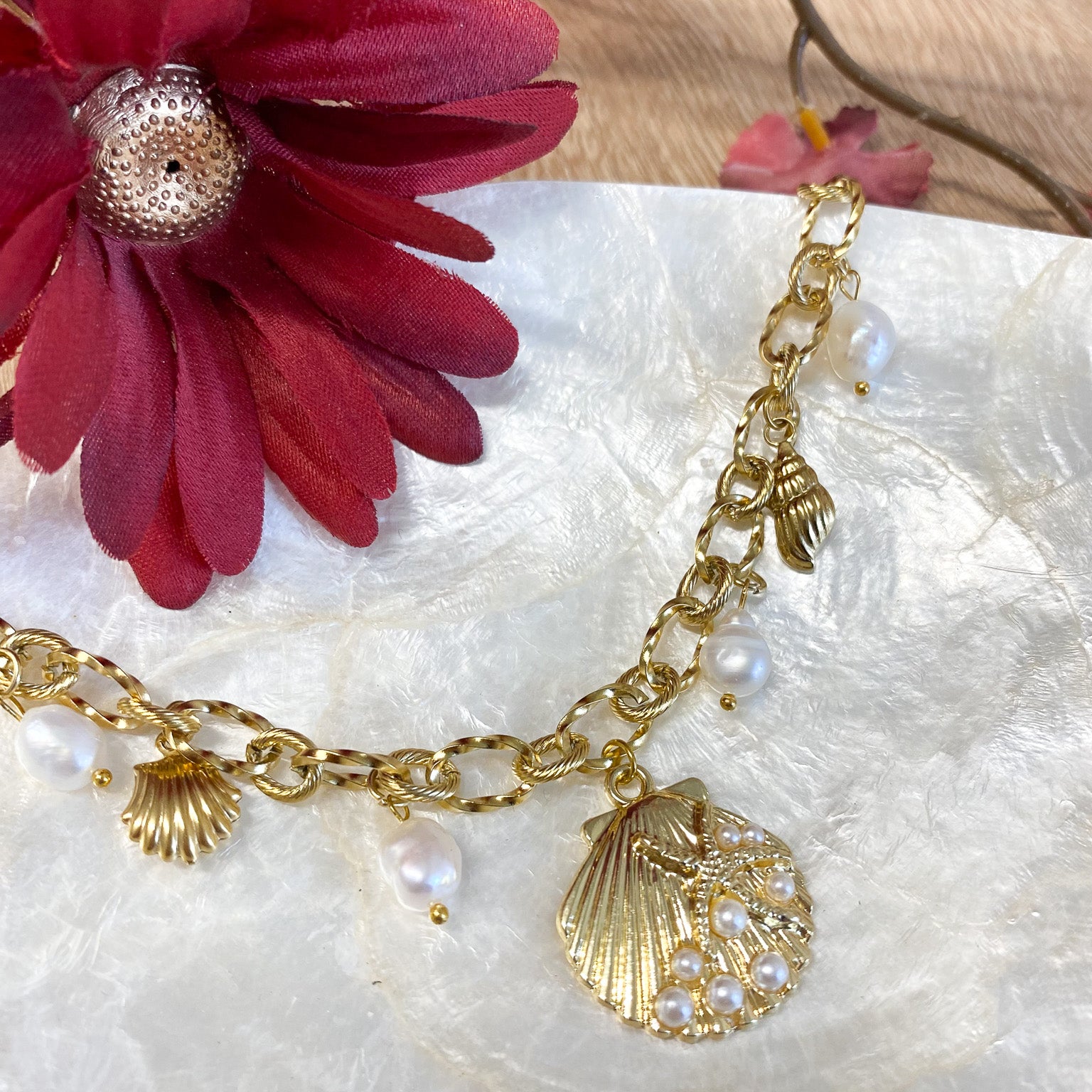 Formen Parel Herz Kette