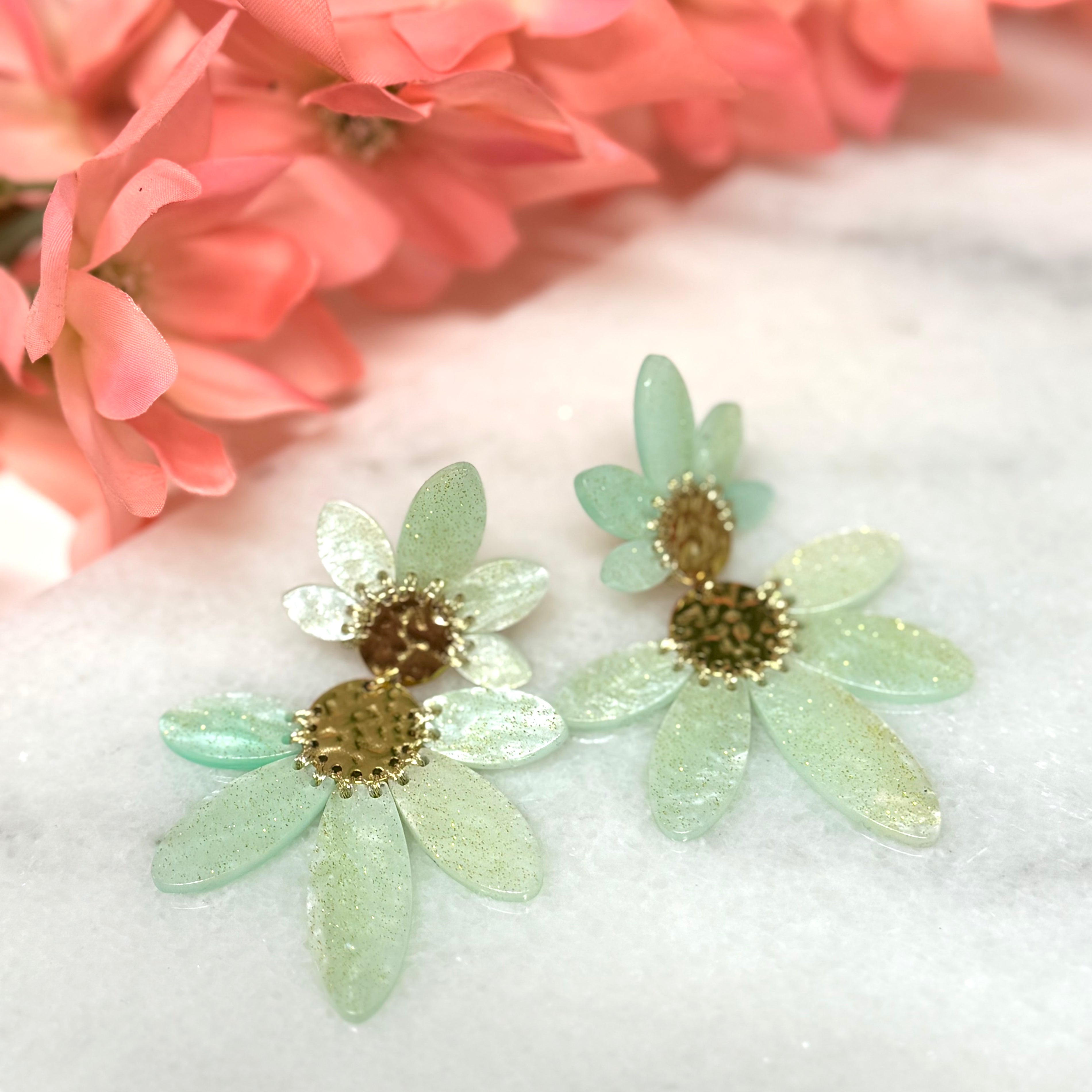 OVAALE STEINOHRRINGE - 2 KLAR