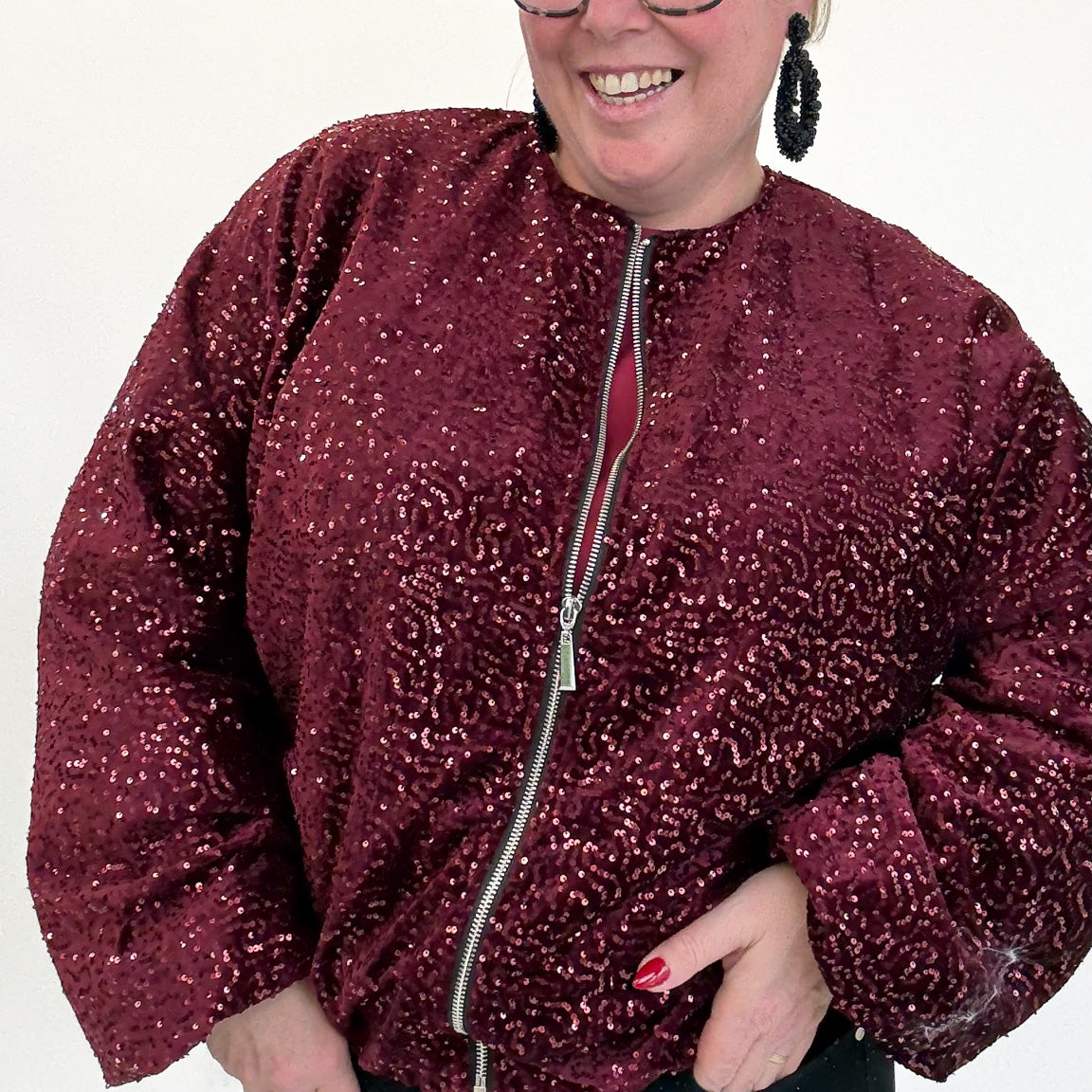 BO DENIM WESTE (38 BIS 50) - SCHWARZ