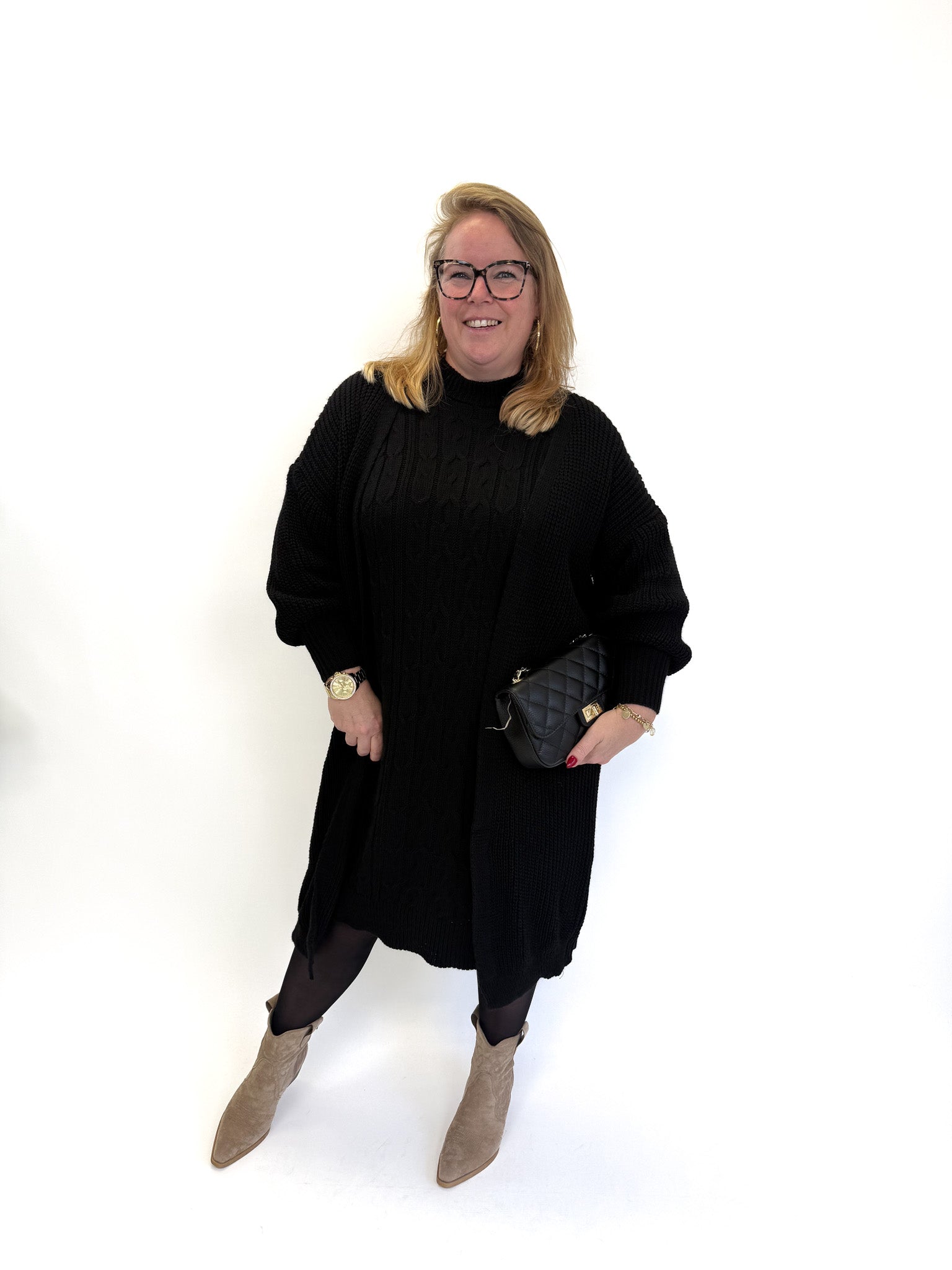 BO DENIM WESTE (38 BIS 50) - SCHWARZ