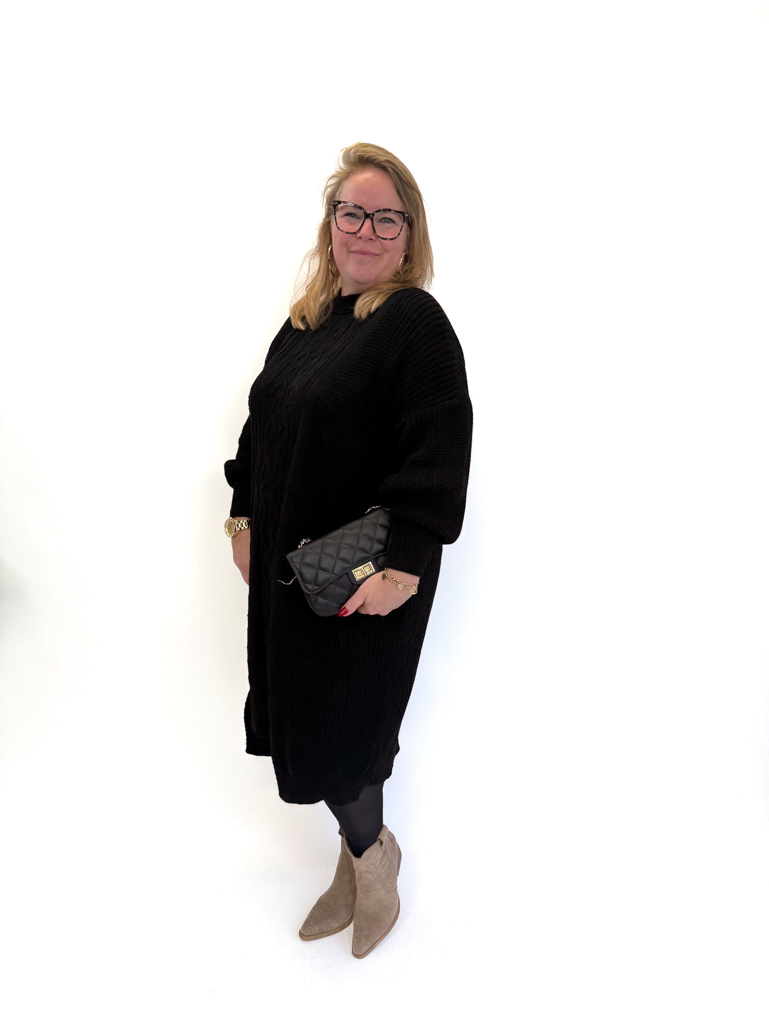 BO DENIM WESTE (38 BIS 50) - SCHWARZ