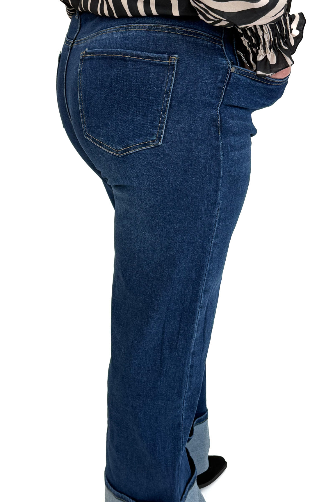 MOM WIDE LEG JEANS MERK GOODIES DJ2456 (40 bis 48) - GRAU