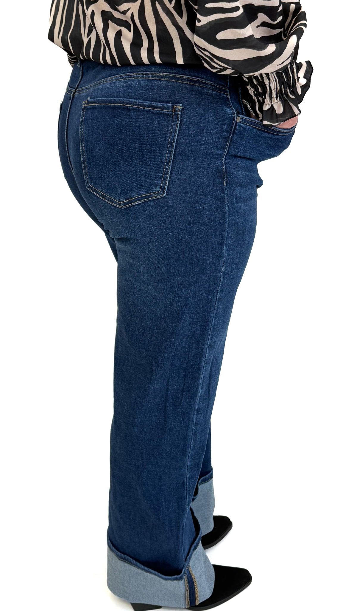 MOM WIDE LEG JEANS MERK GOODIES DJ2456 (40 bis 48) - GRAU