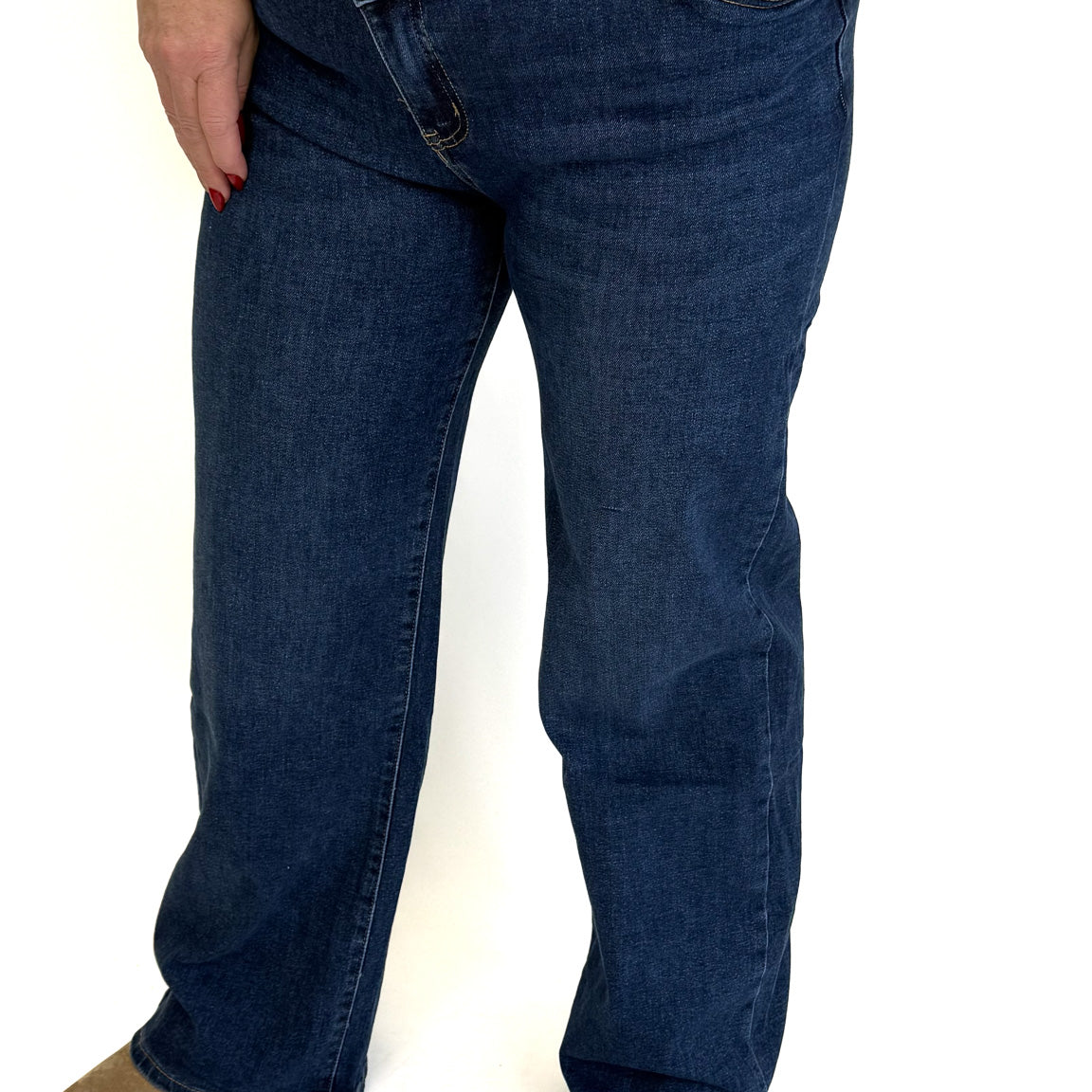 MOM WIDE LEG JEANS MERK GOODIES DJ2456 (40 bis 48) - GRAU