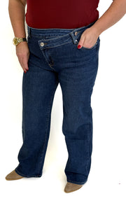 MOM WIDE LEG JEANS MERK GOODIES DJ2456 (40 bis 48) - GRAU