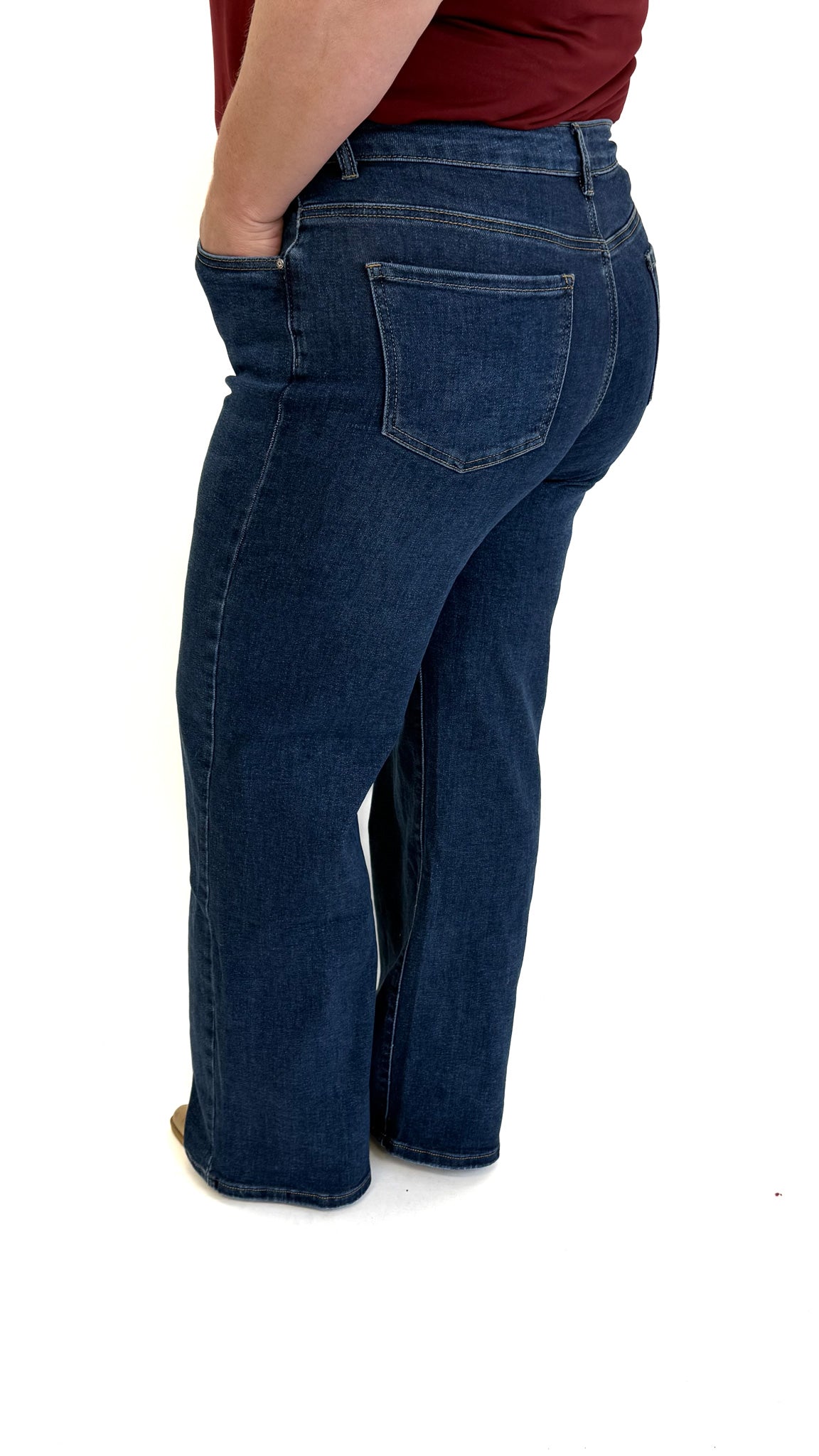 MOM WIDE LEG JEANS MERK GOODIES DJ2456 (40 bis 48) - GRAU